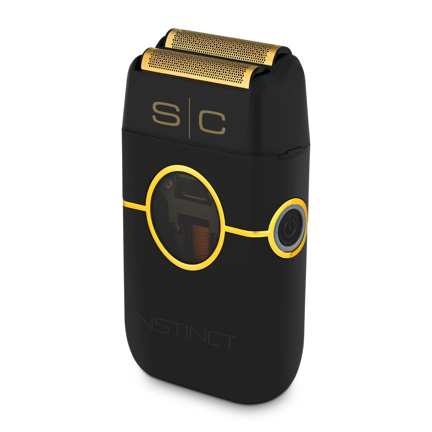 Afeitadora de doble lámina inalámbrica de metal Stylecraft Instinct con motor IN2 Vector, control de torque intuitivo, recargable por USB-C (negro)