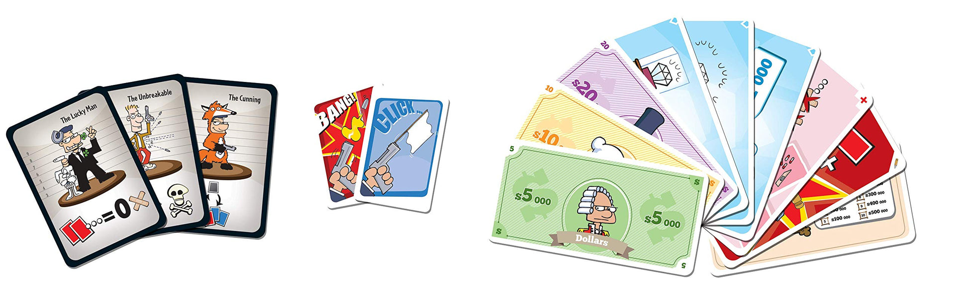 Cash 'N Guns Second Edition Party, juego de mesa de estrategia de robo de dinero, juego de gángster para adultos y niños, edades de 10 años en adelante, 4 a 8 jugadores, tiempo de juego promedio de 30 minutos, hecho por Repos Production