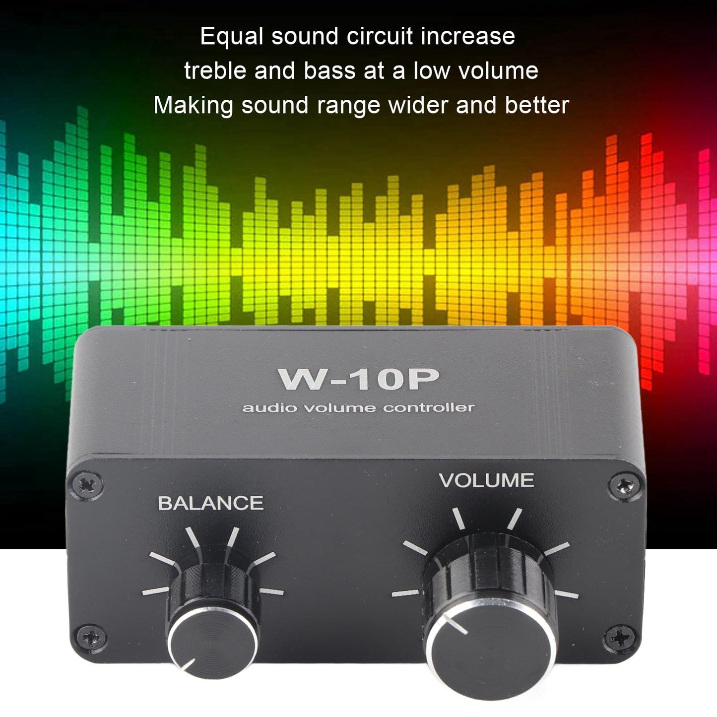 Controlador de Volumen, Mini Ajustador de Audio EstéReo con Salida de 3.5Mm Controlador de Volumen para Altavoces de Coche y Motocicleta