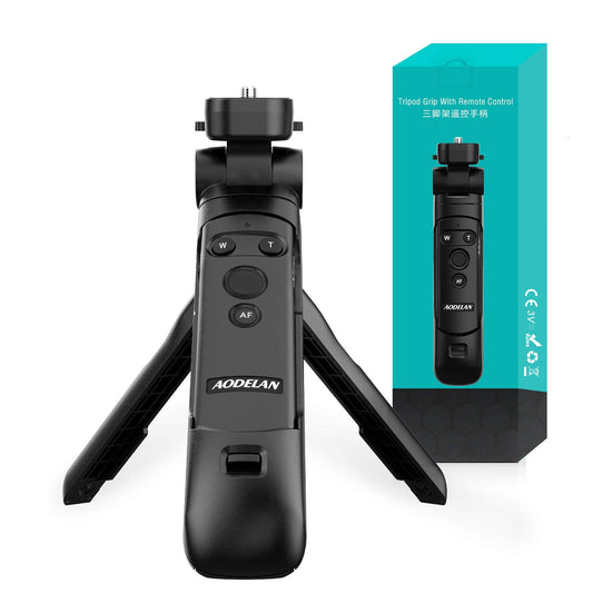 AODELAN - Agarre de disparo para cámara, mini trípode con obturador remoto inalámbrico BR-E1B para cámaras Canon EOS R3 R RP R5 R6 90D M50 SL2 PowerShot SX70 HS, reemplaza a Canon HG-100TBR