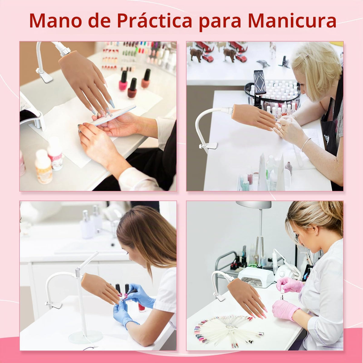 Mano de Práctica para Uñas Silione Flexible