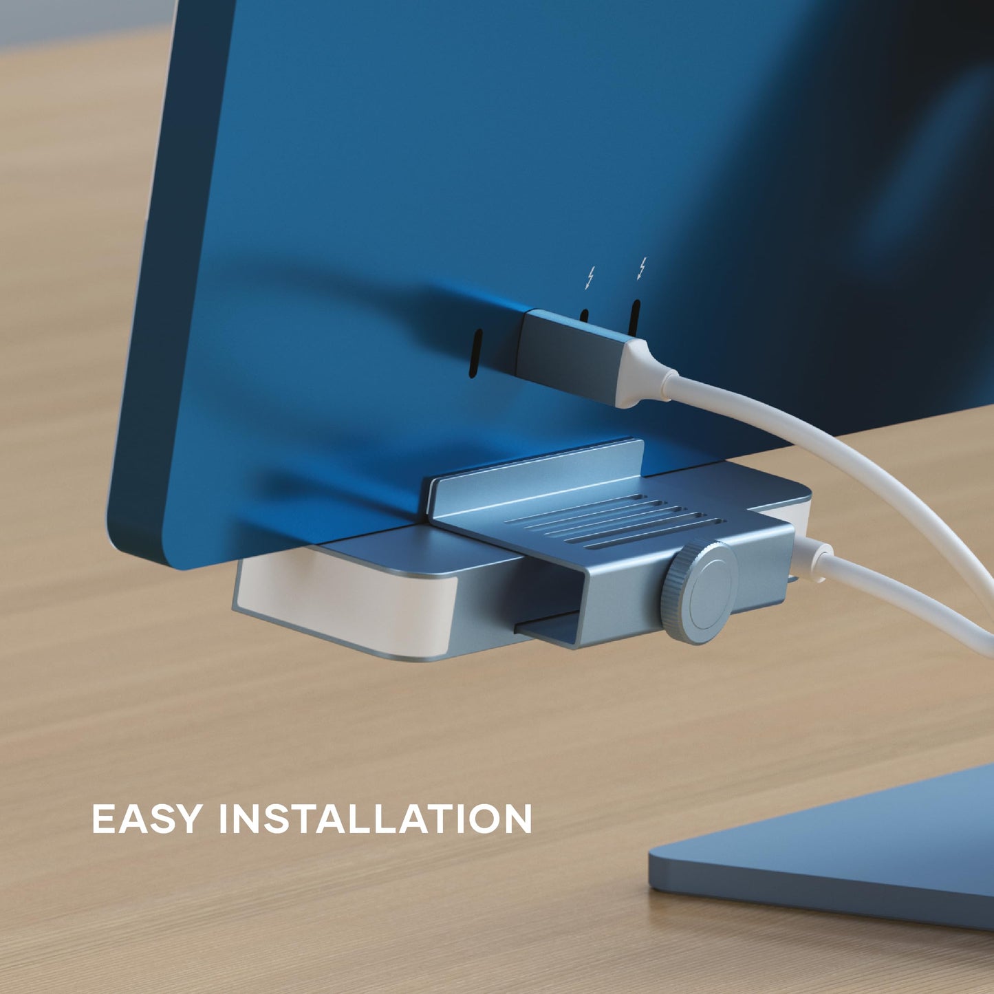 Hub USB C Satechi Plata con Puerto de Datos y Lector de Tarjetas para Apple Studio Display y iMac M1 24" 2021