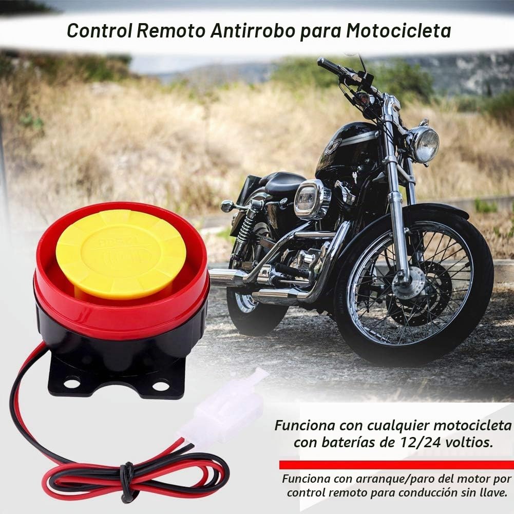 Alarma Antirrobo Universal Tangxi Moto Negro con Mando a Distancia 125dB y Sensibilidad Ajustable para Motocicleta
