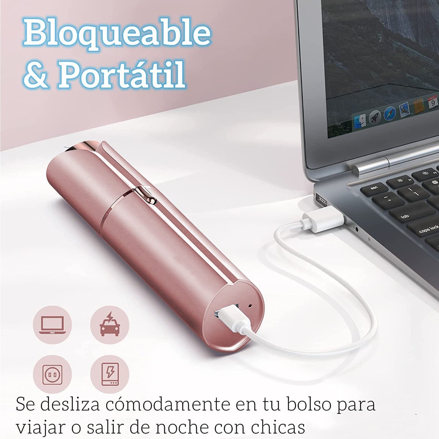 Depiladora Facial Mujer Sin Dolor, Depilador Electrico de Rostro Recargable, Depiladora Bikini, Removedor de Vello Facial para Axilas/Bigote/Barbilla/Brazos, 2 Cabezales de Repuesto Incluidos…