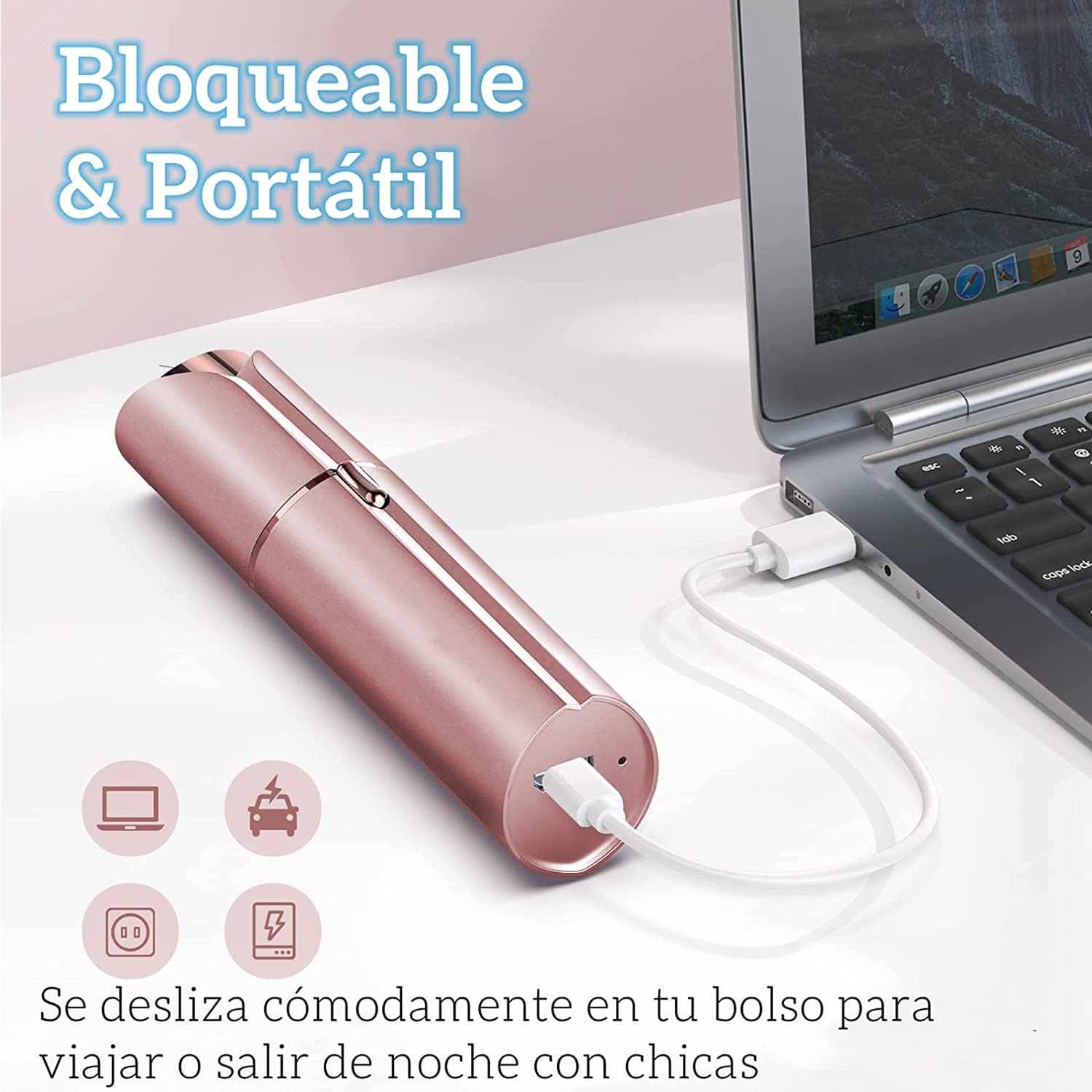 Depiladora Facial Mujer Sin Dolor, Depilador Electrico de Rostro Recargable, Depiladora Bikini, Removedor de Vello Facial para Axilas/Bigote/Barbilla/Brazos, 2 Cabezales de Repuesto Incluidos…