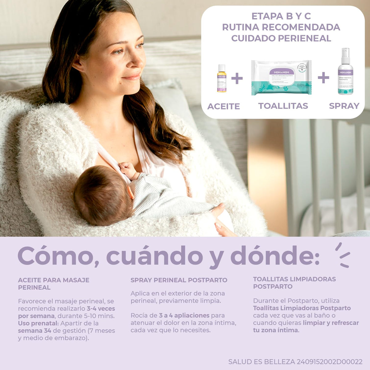 MOM to MOM Kit Cuidado Zona Perineal en el Embarazo y Postparto