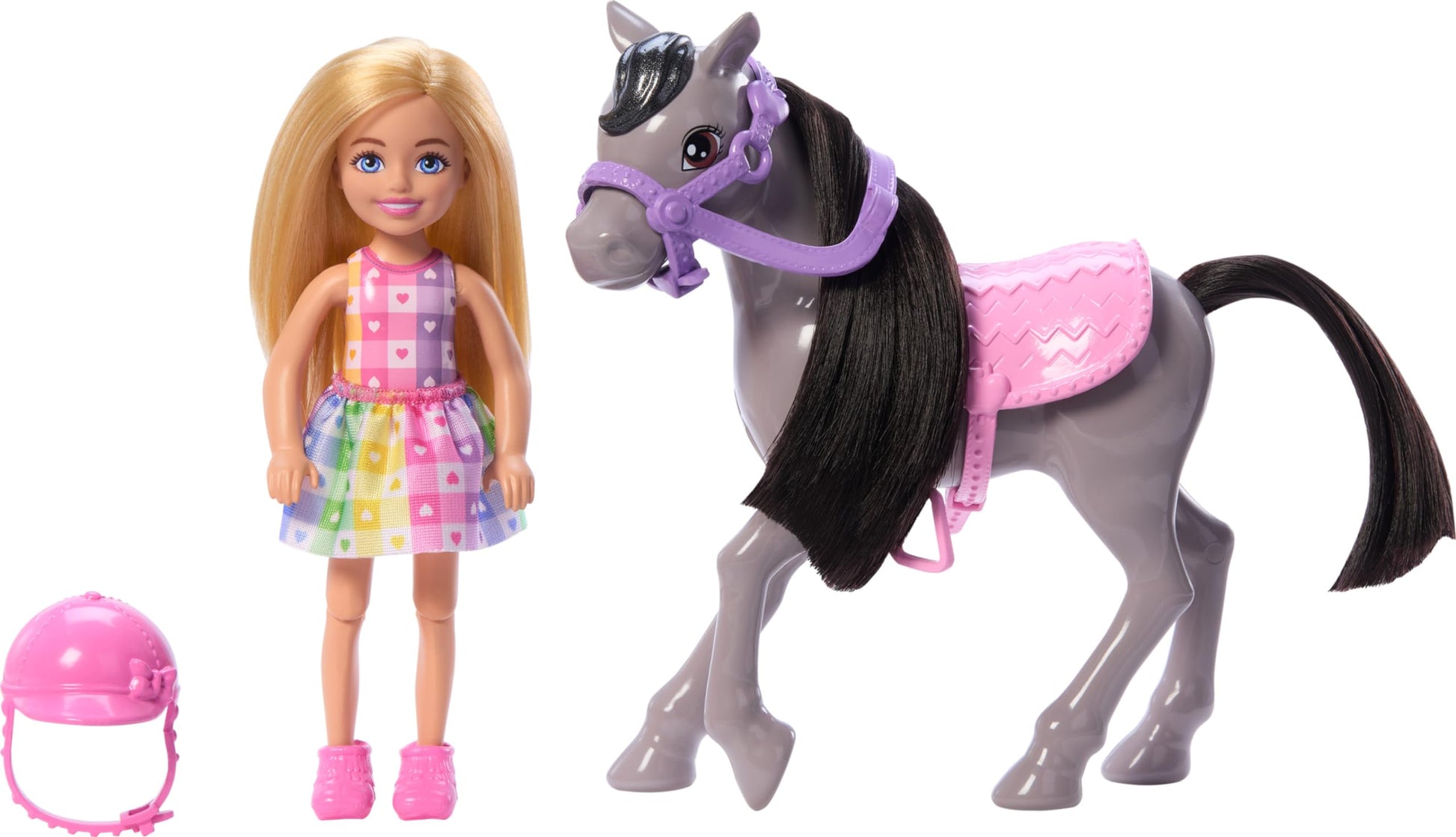 Barbie Set de Juego Chelsea Paseo en Pony para niñas de 3 años en adelante