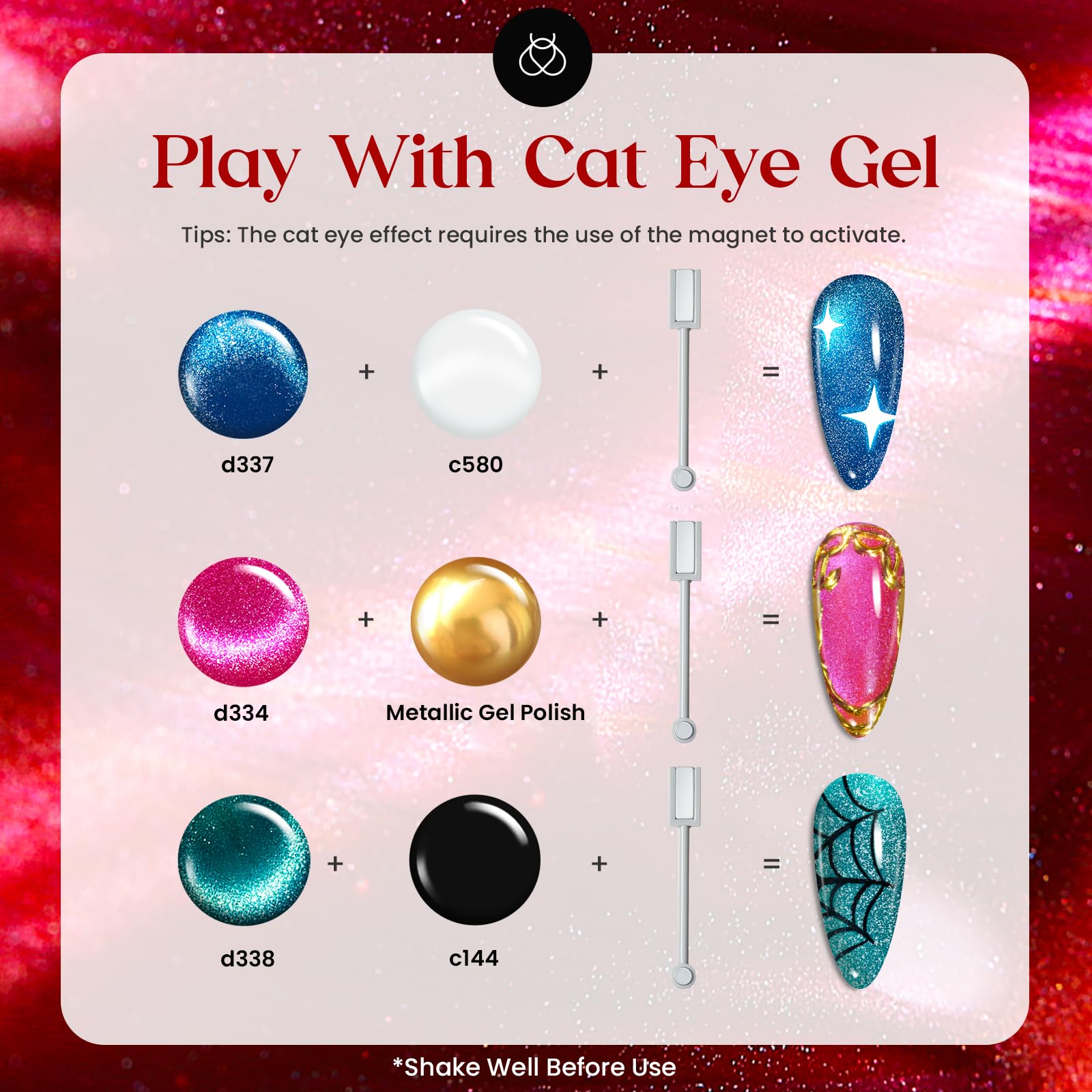 Kit de esmalte de uñas de gel Beetles, 20 colores, purpurina, rosa, rojo, morado, naranja, azul, ojos de gato, juego de esmalte de gel con bolígrafo de doble punta y kit de manicura de gel magnético, lámpara UV para mujer, regalo de escarabajos