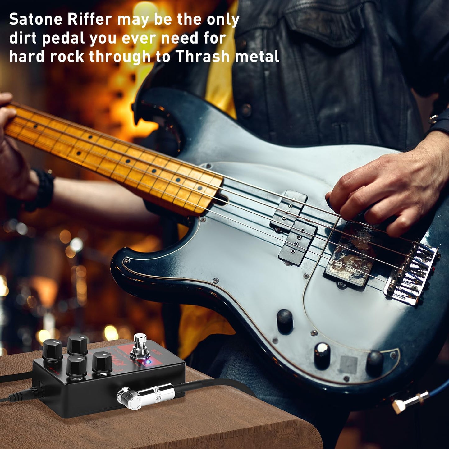 Pedal de Efecto Satone S811 Riffer Distorsión Alta Ganancia para Guitarra Eléctrica
