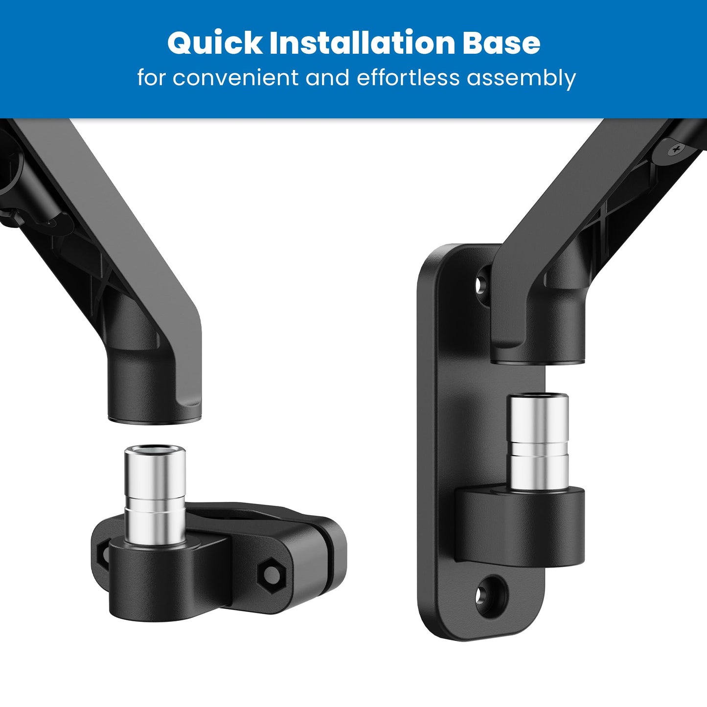 Brazo Ergonómico para Portátil Mount-It! Negro Ajustes de Movimiento Completo y Diseño Versátil