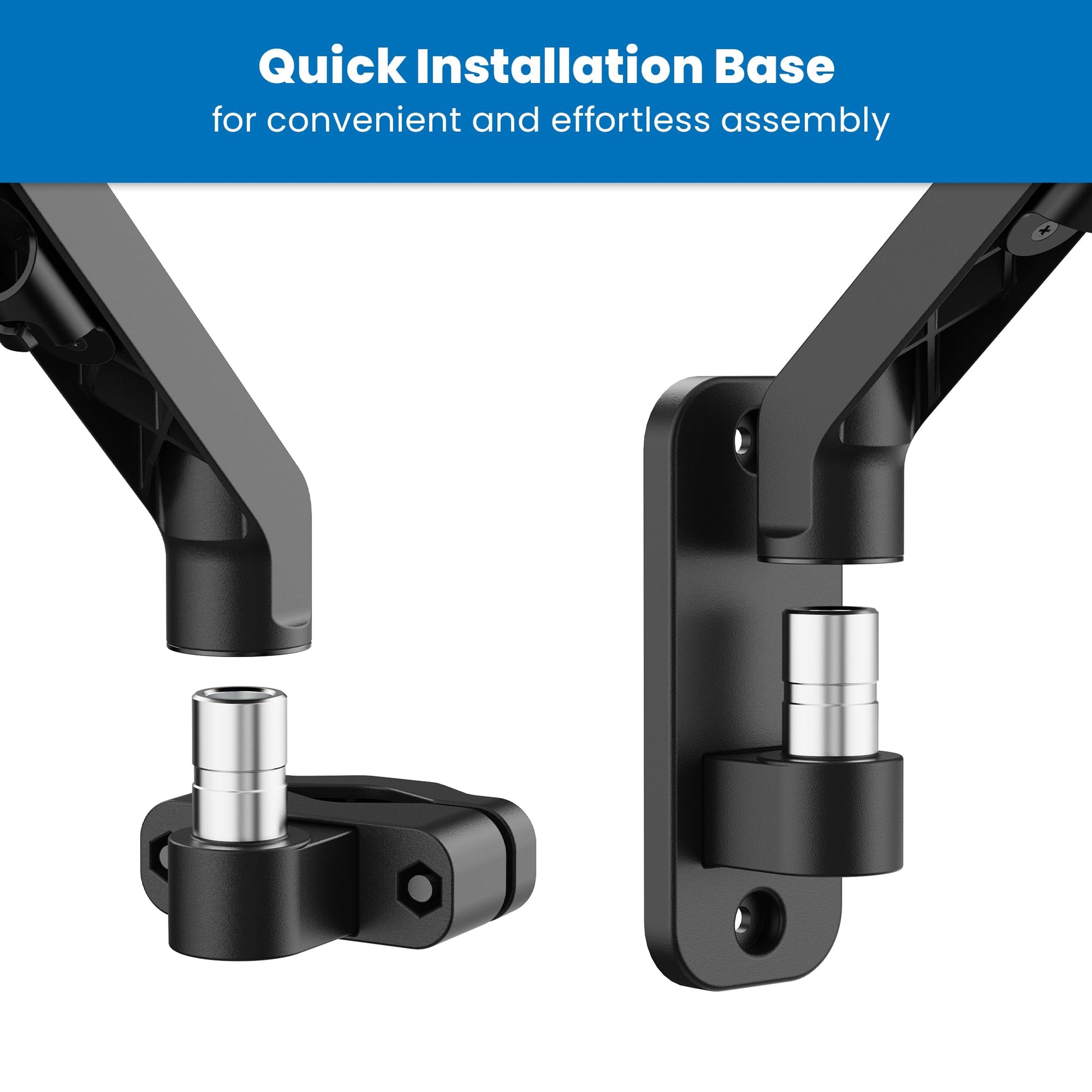 Brazo Ergonómico para Portátil Mount-It! Negro Ajustes de Movimiento Completo y Diseño Versátil