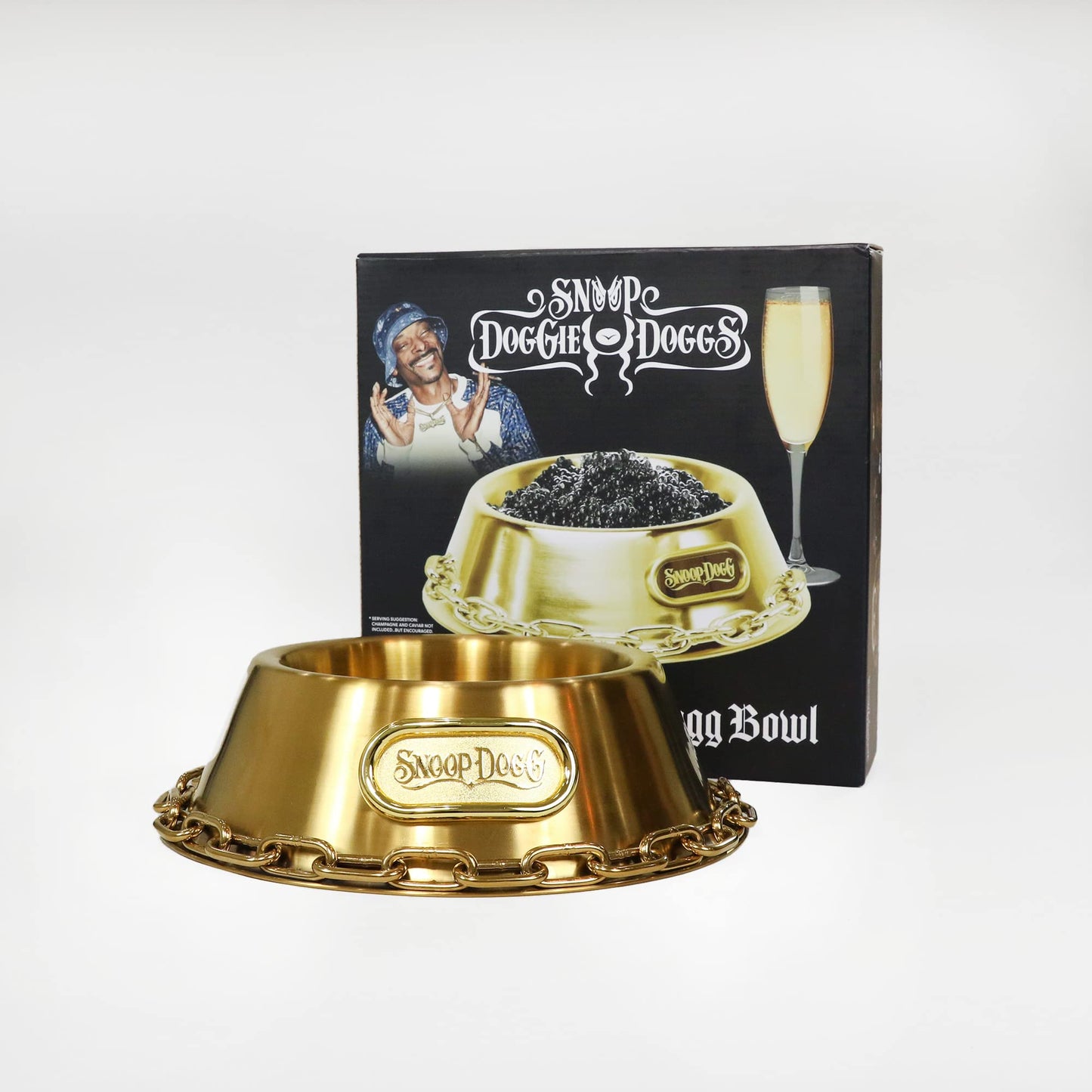 Tazón Pequeño para Mascotas Snoop Doggie Doggs Dorado Deluxe