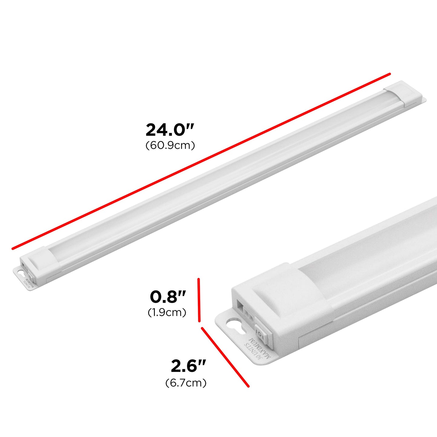 Luminaria LED UltraPro Blanca Brillo Seleccionable Iluminación Debajo del Gabinete para Cocina