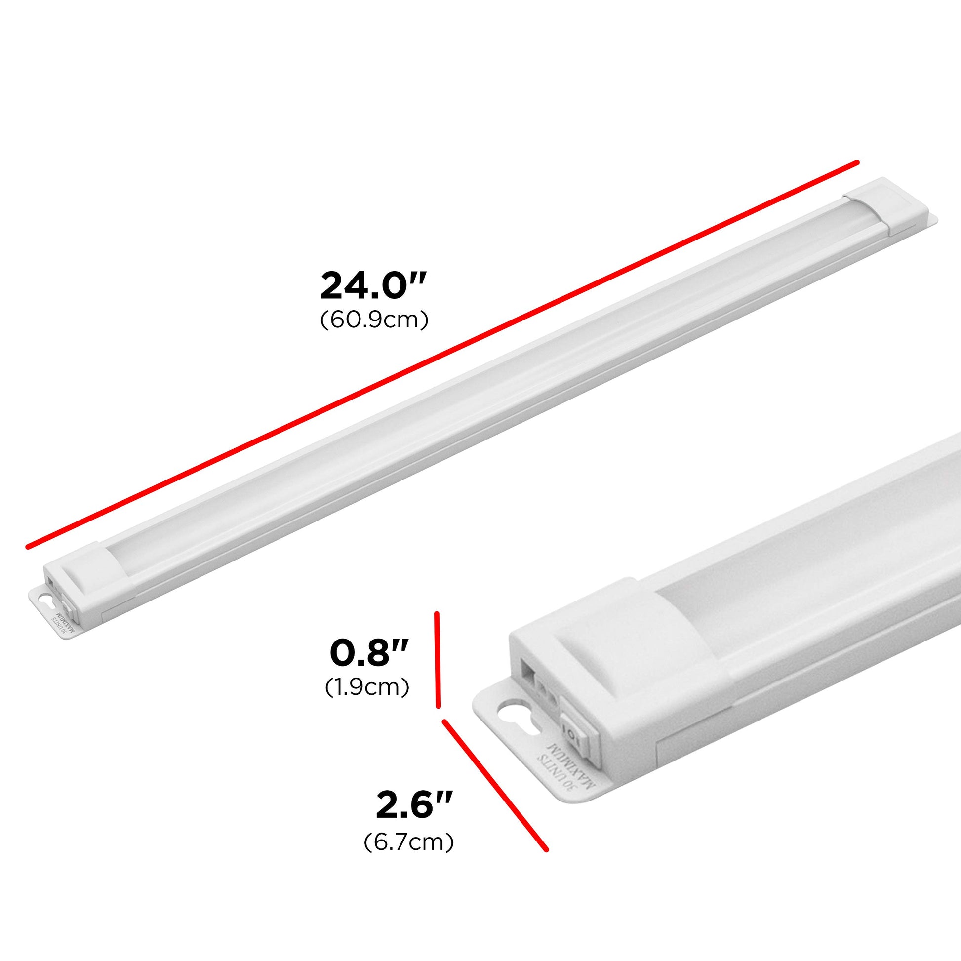 Luminaria LED UltraPro Blanca Brillo Seleccionable Iluminación Debajo del Gabinete para Cocina