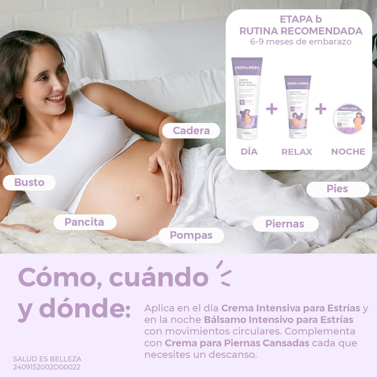MOM to MOM Kit ETAPA b + Bálsamo Cuidados Intensivos en el Embarazo