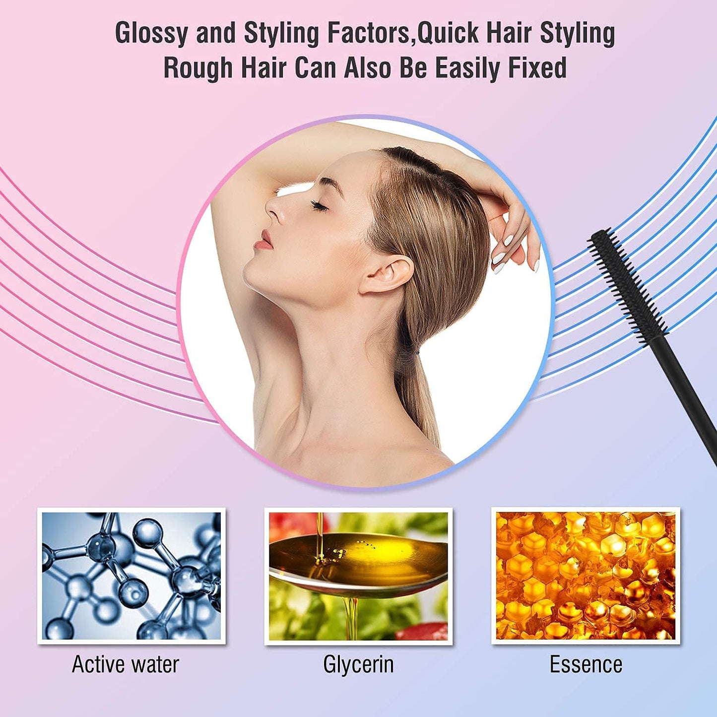 FUNAN 2 barras de acabado de cabello, para cabello pequeño roto, barra de acabado de cabello roto, naturalmente refrescante, no graso y no pegajoso