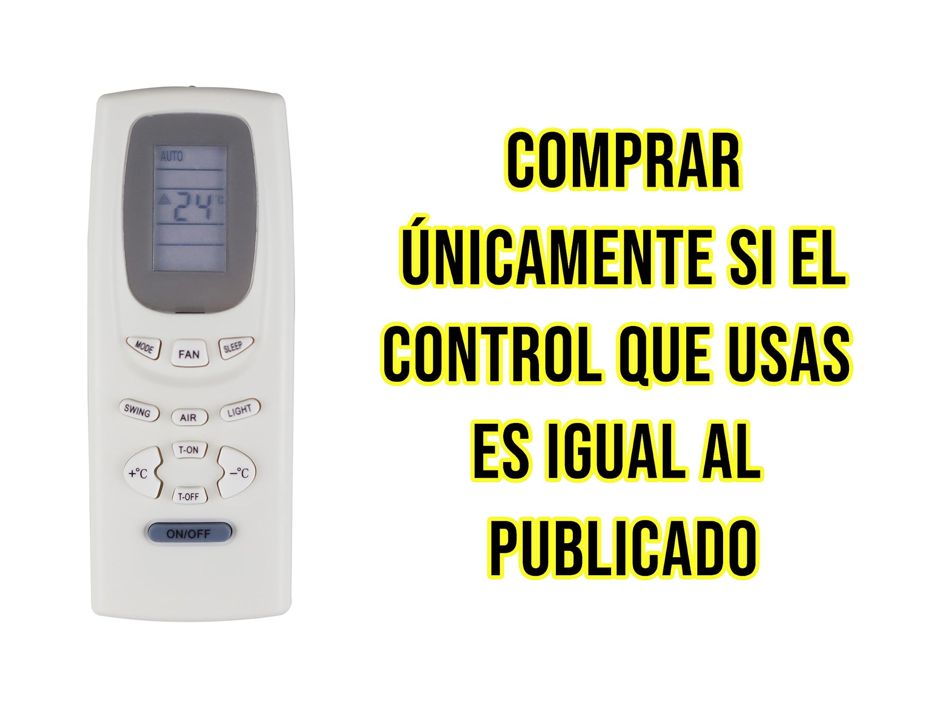 CONTROL EXPERT Control Remoto Compatible con Mirage Gree Carrier York Lennox Minisplit Aire Acondicionado Clima