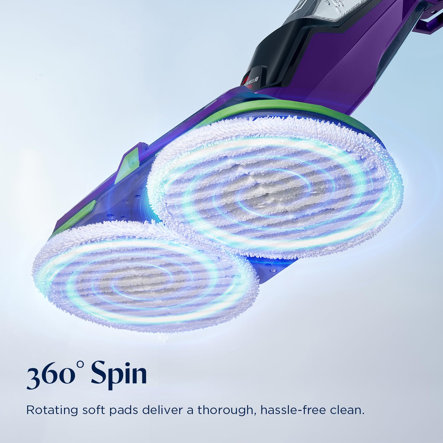 Bissell SpinWave 23157 - Mopa inalámbrica para Piso Duro, Color Verde y Plateado
