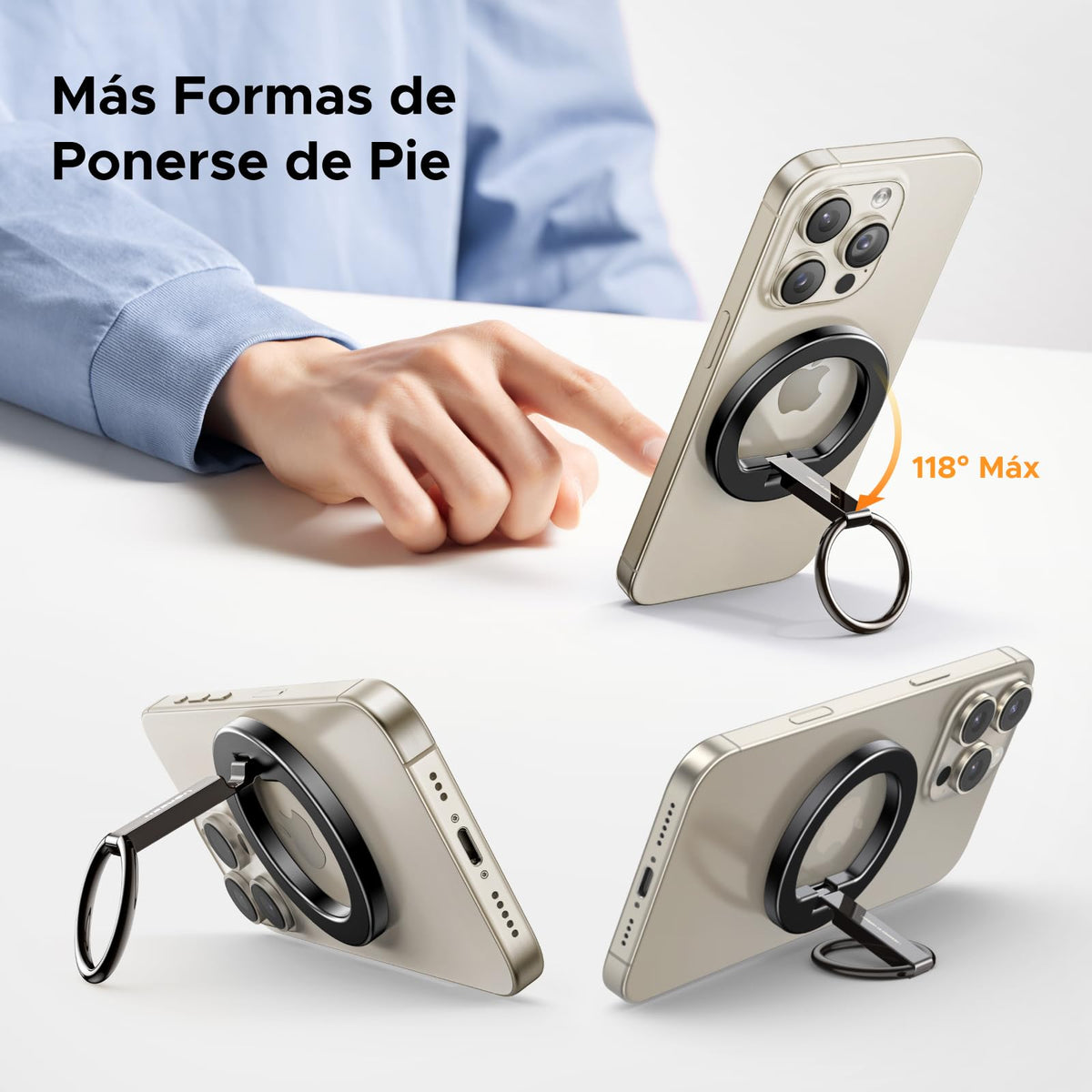 Soporte Magnético para Celular UGREEN Innovador con Anillo