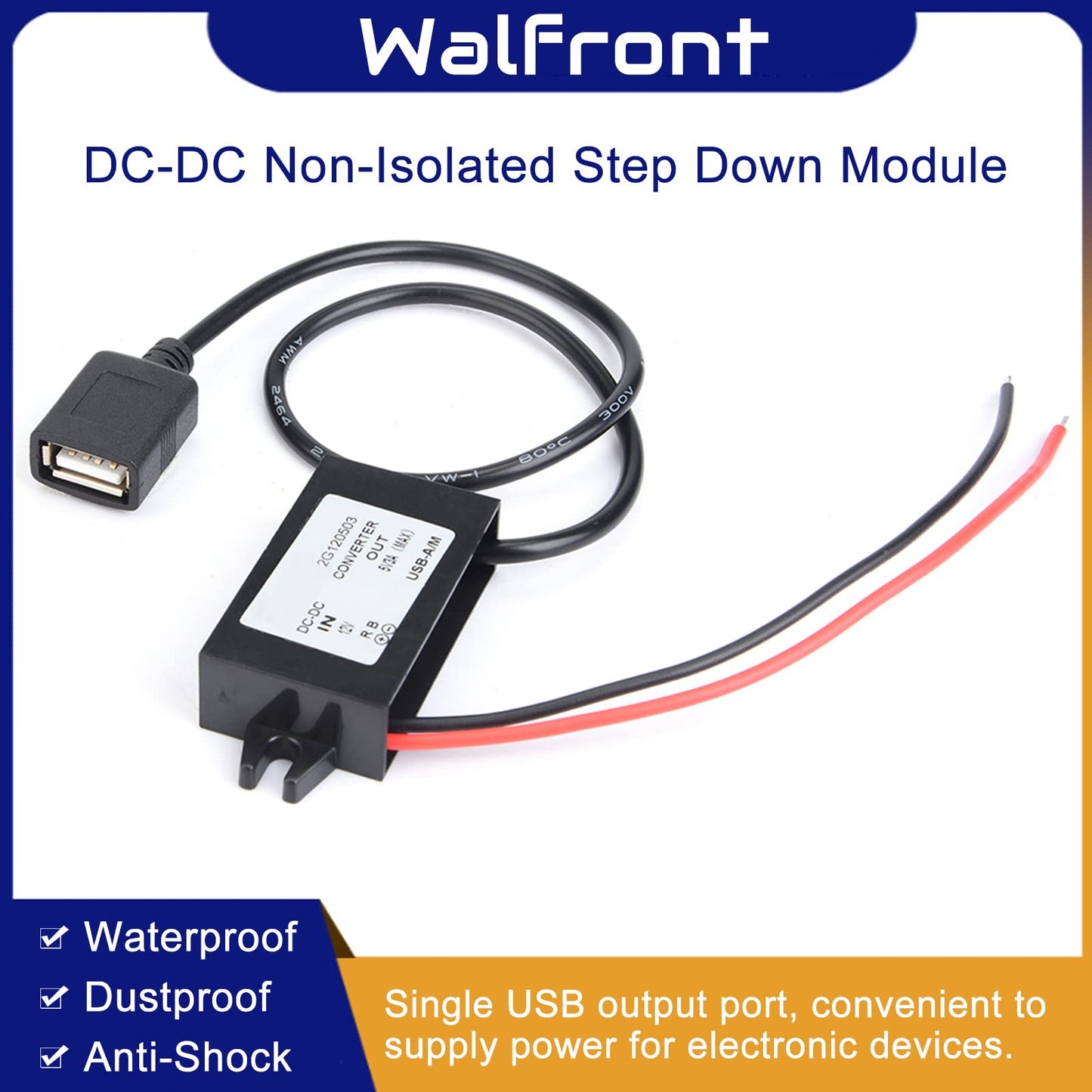 Convertidor DC-DC Módulo de Fuente de Alimentación Reductor USB Convertidor de Automóvil 12V a 5V 3A Conectores Adaptadores USB para Teléfono Pantalla LED de Audio para