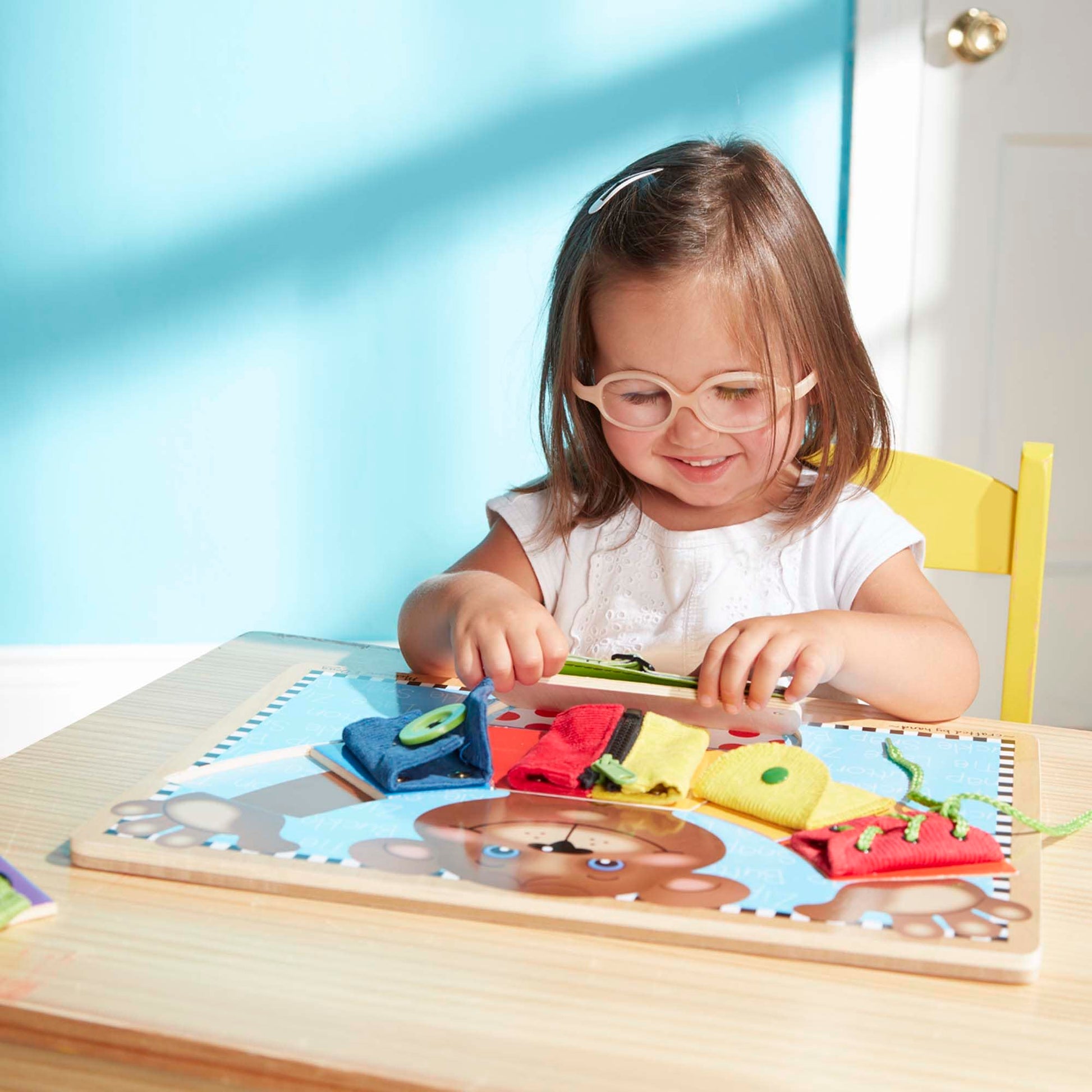 Juguete de Madera Melissa & Doug Tablero de Habilidades Básicas 6 Piezas Desmontables