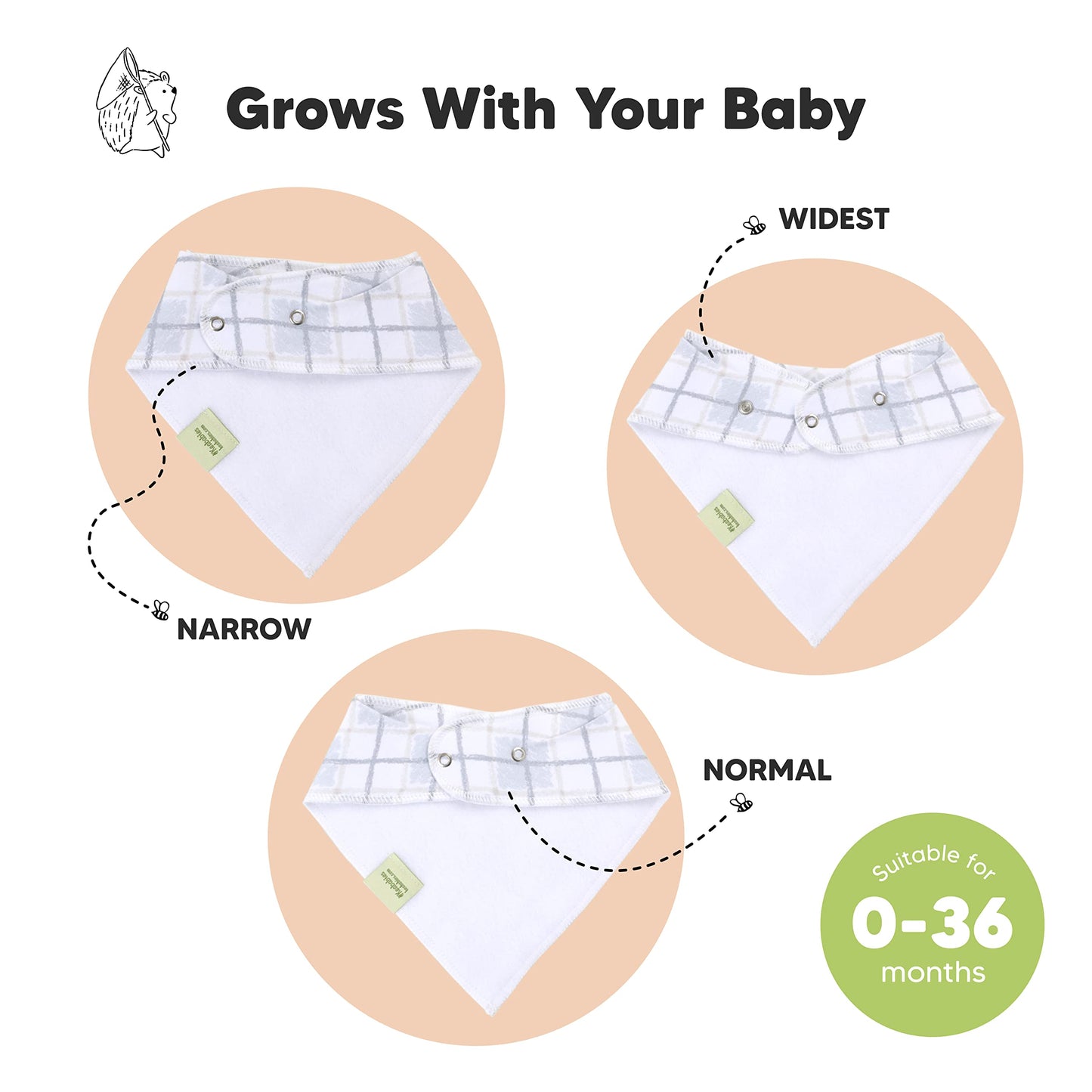KeaBabies - Paquete de 8 baberos orgánicos para bebé, unisex, constelación