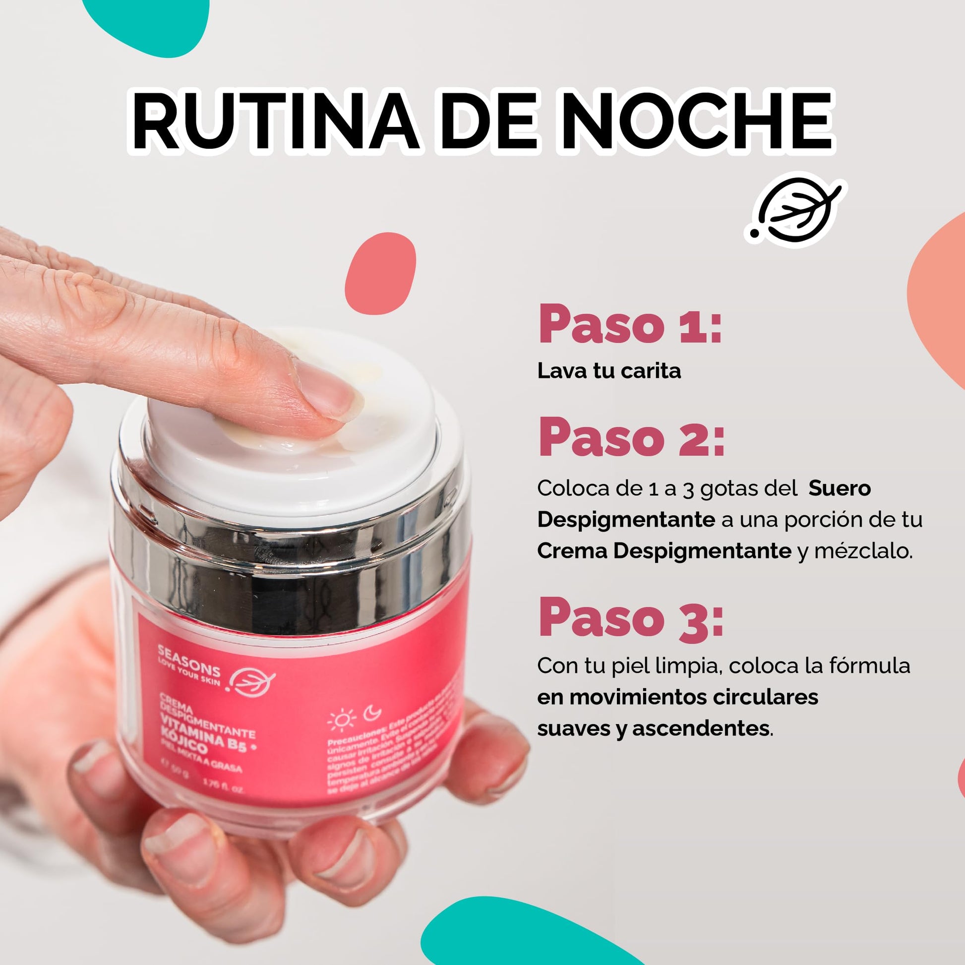 Tratamiento despigmentante y de renovación celular: Here We Glow con Retinol niacinamida Vitamina C
