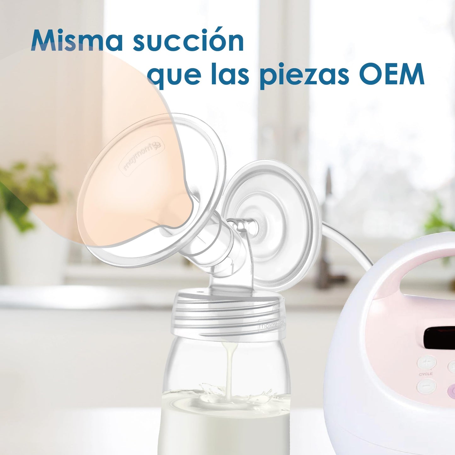 Piezas de bomba de cuello ancho de dos piezas Maymom para S1/S2 de Spectra; incluye Embudos de Boca Ancha; no es Embudo original de Spectra (34 mm, dos Embudos)