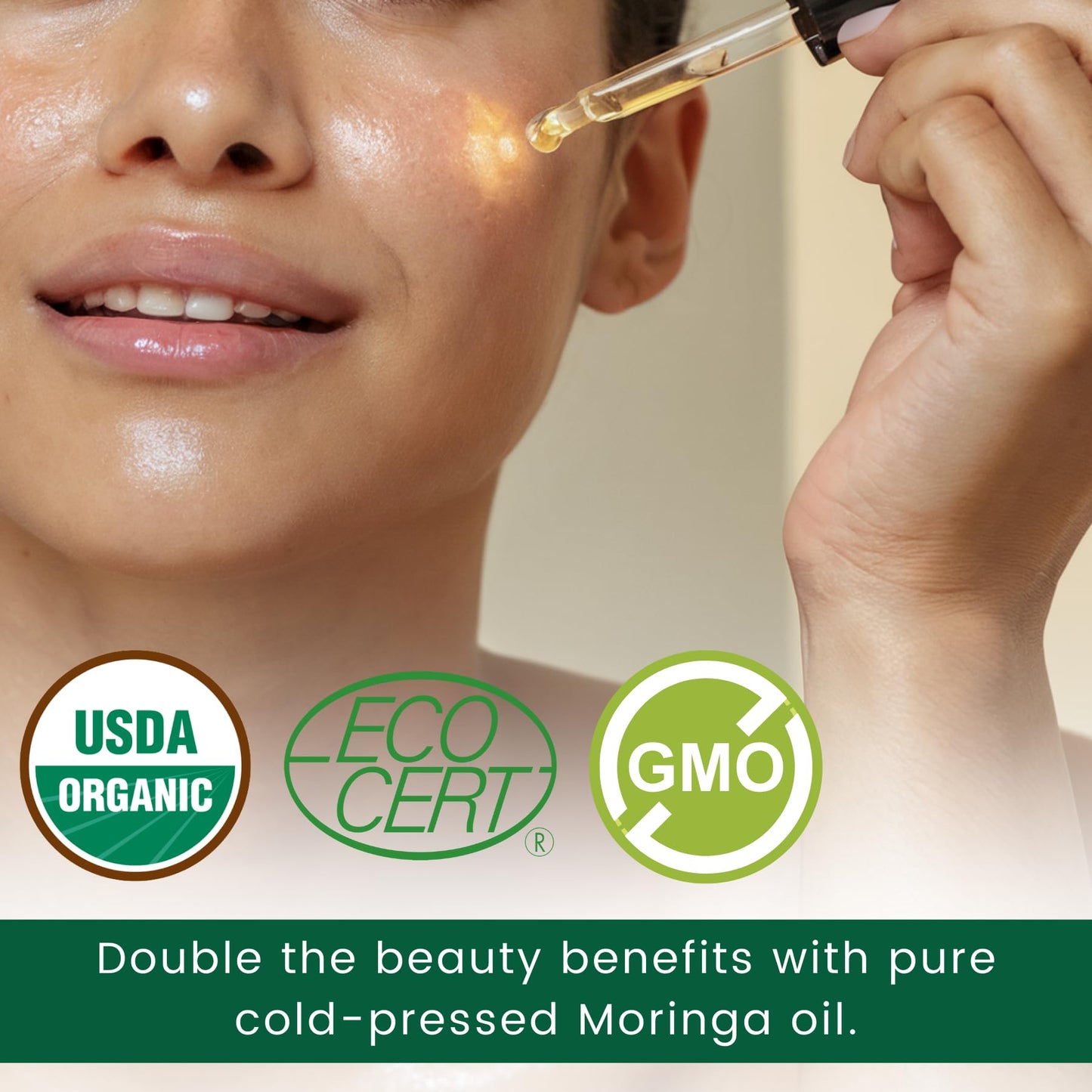 Moringa Oil, Cold Pressed 100% Pure, Food Grade