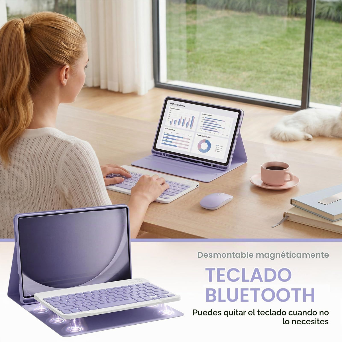 Funda de Teclado Samsung Galaxy Tab A9 Plus A11 Plus 11 Pulgadas 2023 2025
