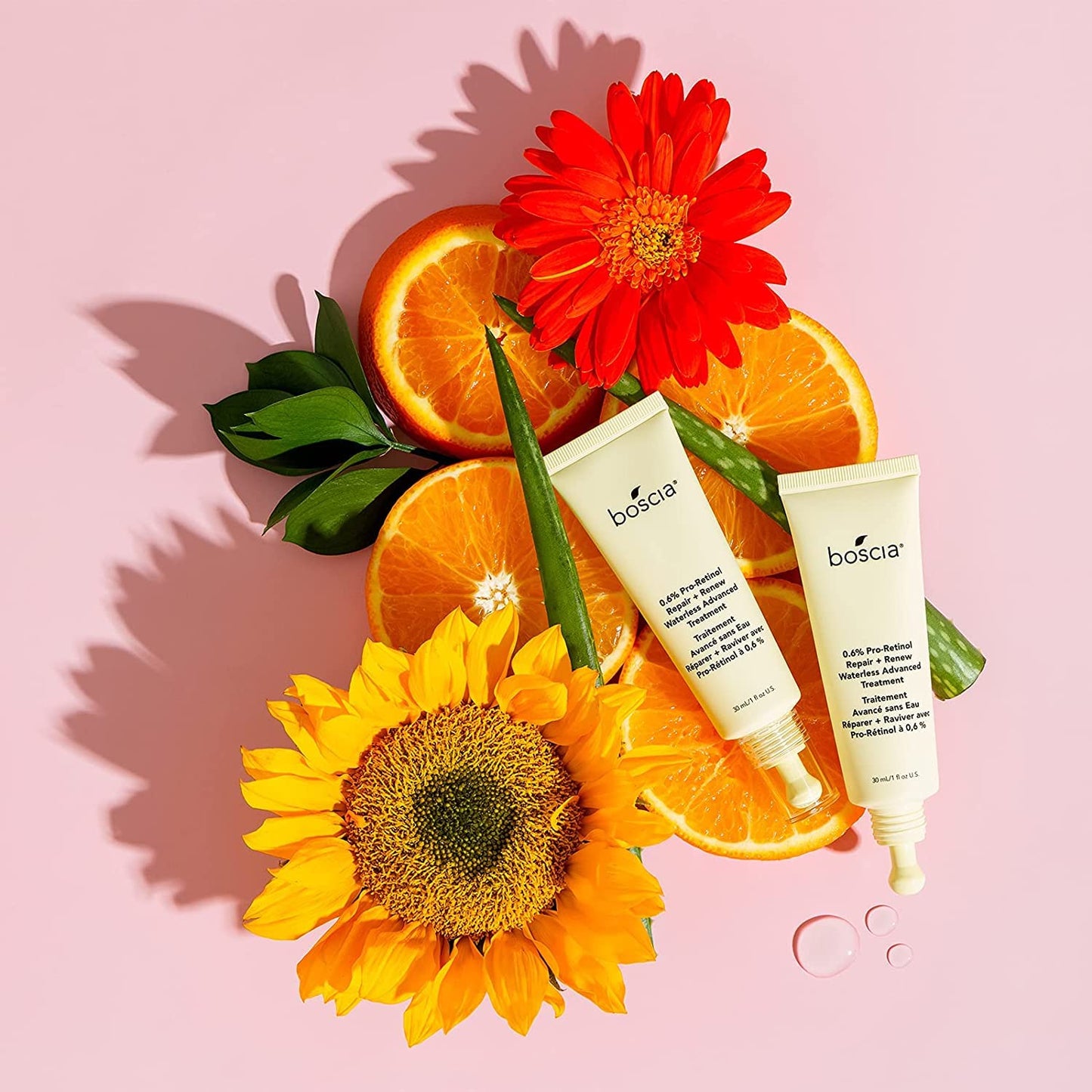 boscia Pro-Retinol Reparación + Renew Tratamiento Avanzado Sin Agua. Suero Libre de Crueldad. Anti-Arrugas, Antienvejecimiento. Vitamina C para Hiperpigmentación 1 fl oz