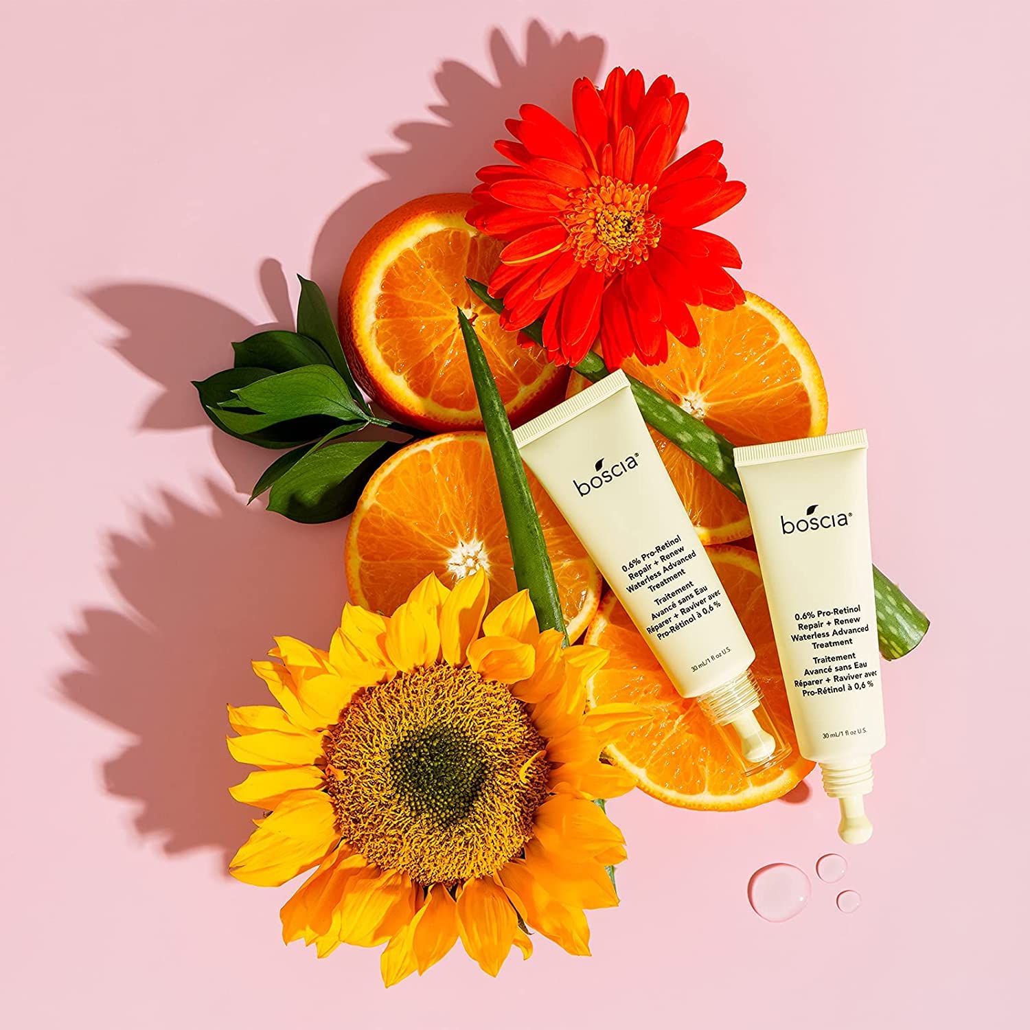 boscia Pro-Retinol Reparación + Renew Tratamiento Avanzado Sin Agua. Suero Libre de Crueldad. Anti-Arrugas, Antienvejecimiento. Vitamina C para Hiperpigmentación 1 fl oz