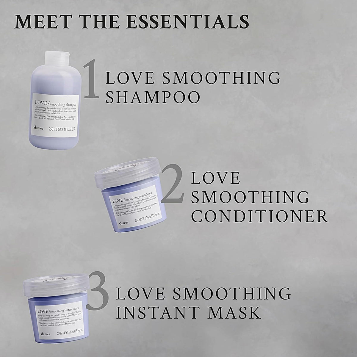 Davines LOVE Smoothing Shampoo | Shampoo Anti-frizz| 250 ml