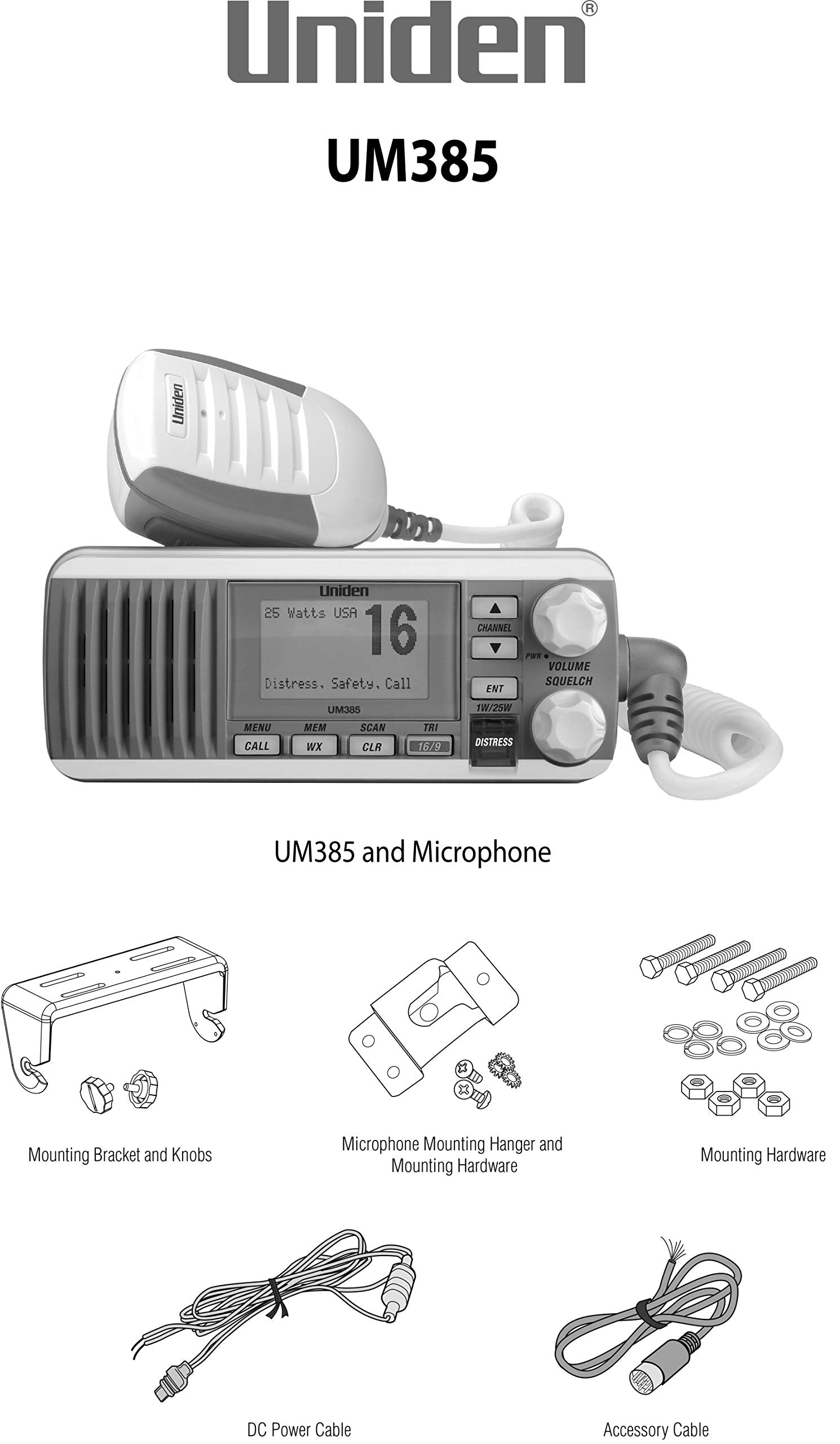 Radio Marino VHF Uniden Um385
