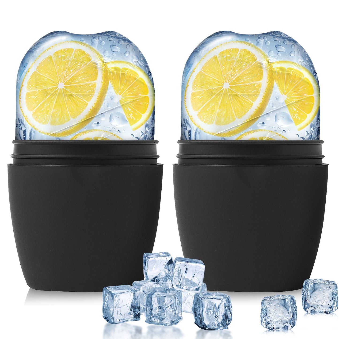 Evmliy Rodillo Facial de Hielo, Rodillo de Hielo de Silicona para Apretar Y Levantar La Piel, para Aliviar La Hinchazón de La Cara Y Los Ojos, Molde Facial Reutilizable para El Cuello para Mejorar El