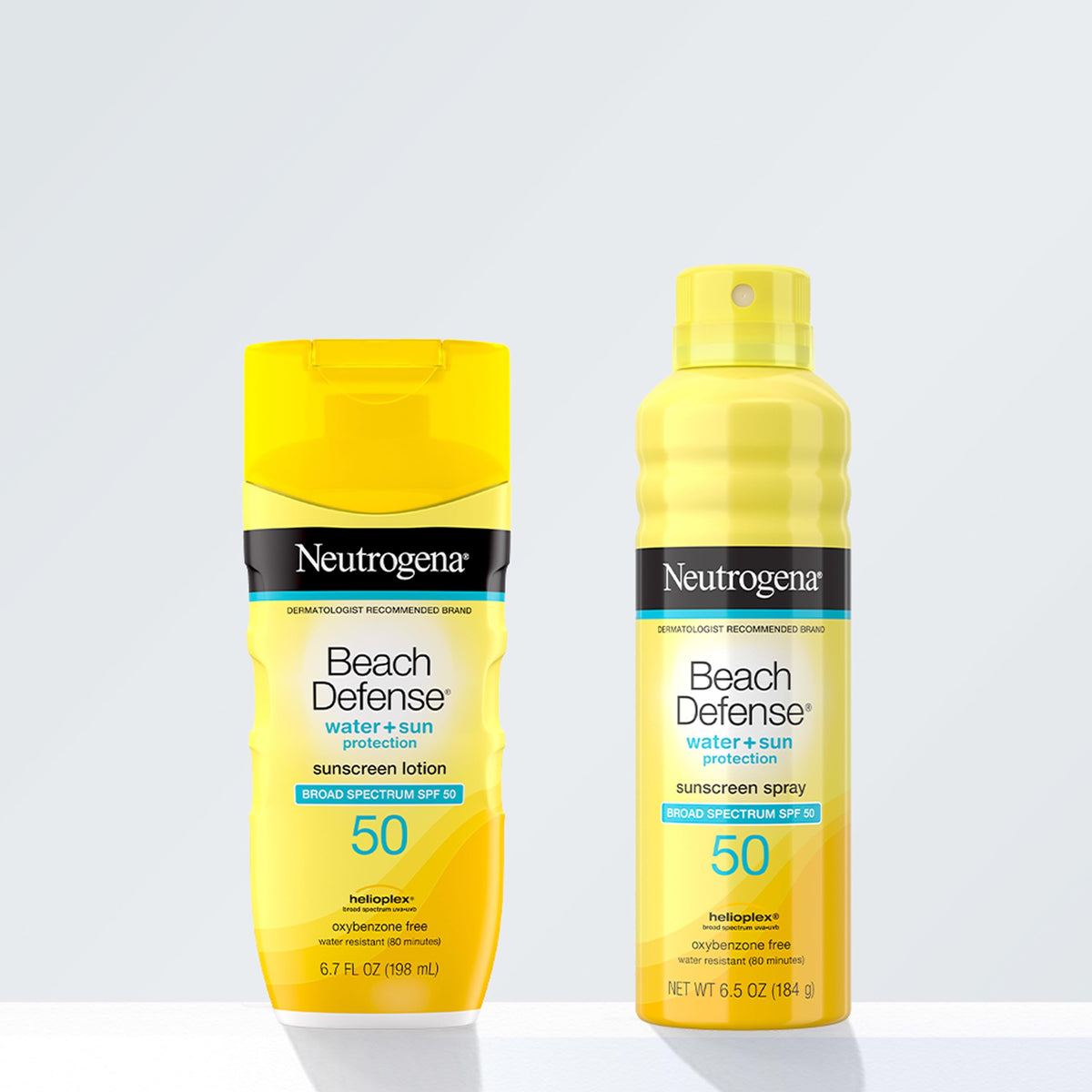 NEUTRÓGENA | Bloqueador Protector Solar 50 SPF Solar Beach Defense | Resistente al Agua | Loción Ligera |Apto Pieles Grasas y Mixtas | No es oleoso | 198ml | 6.7 fl. oz