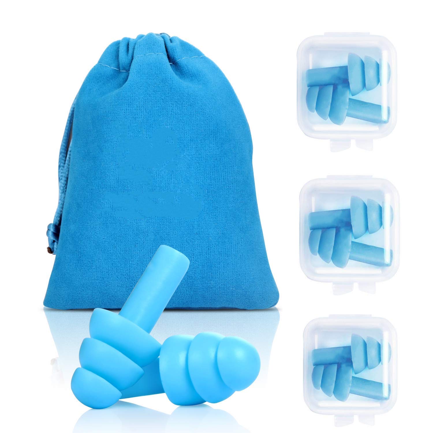 Tapones para Oídos Espuma Reutilizables Suaves y Cómodos para Dormir y Nadar