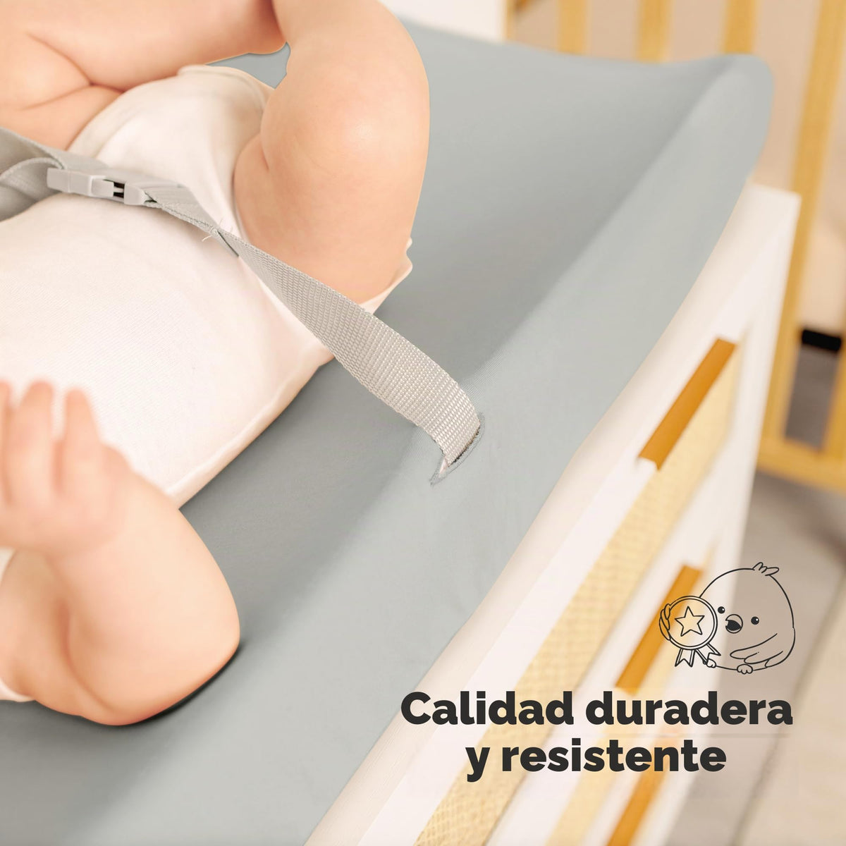 Paquete de 2 fundas para cambiador de bebé para niña, niño, 34 x 18 pulgadas (acero)