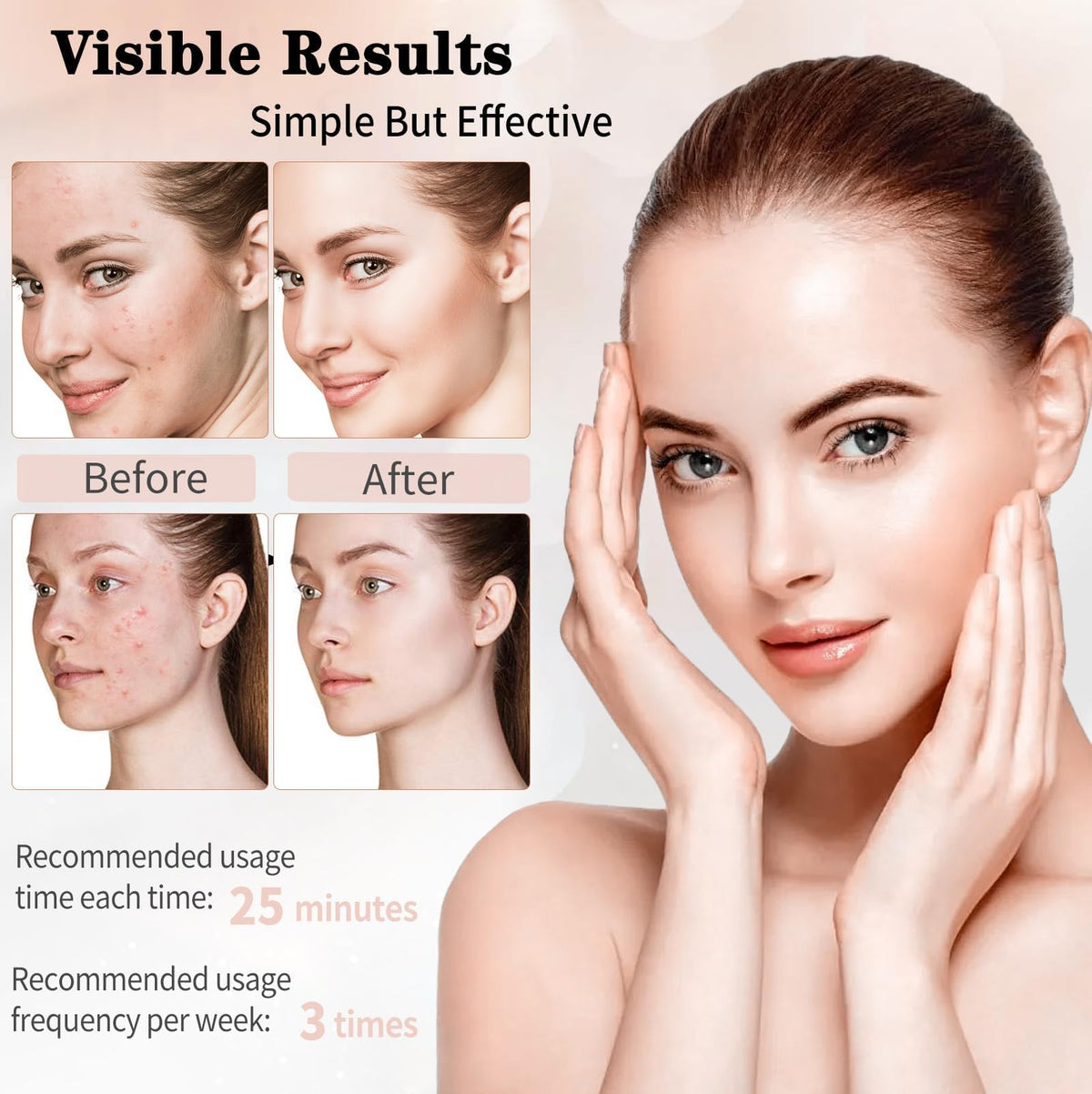Mascara LED Facial de 7 Colores con Control Remoto para Cara y Cuello