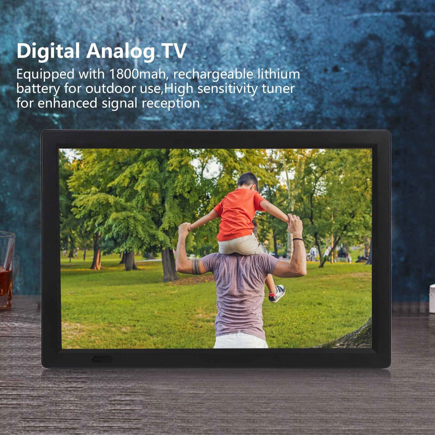 Televisión LED Multifuncional Portátil MKV/MOV/AVI/WMV/MP4/FLV/MPEG1-4/1080P Video en Negro