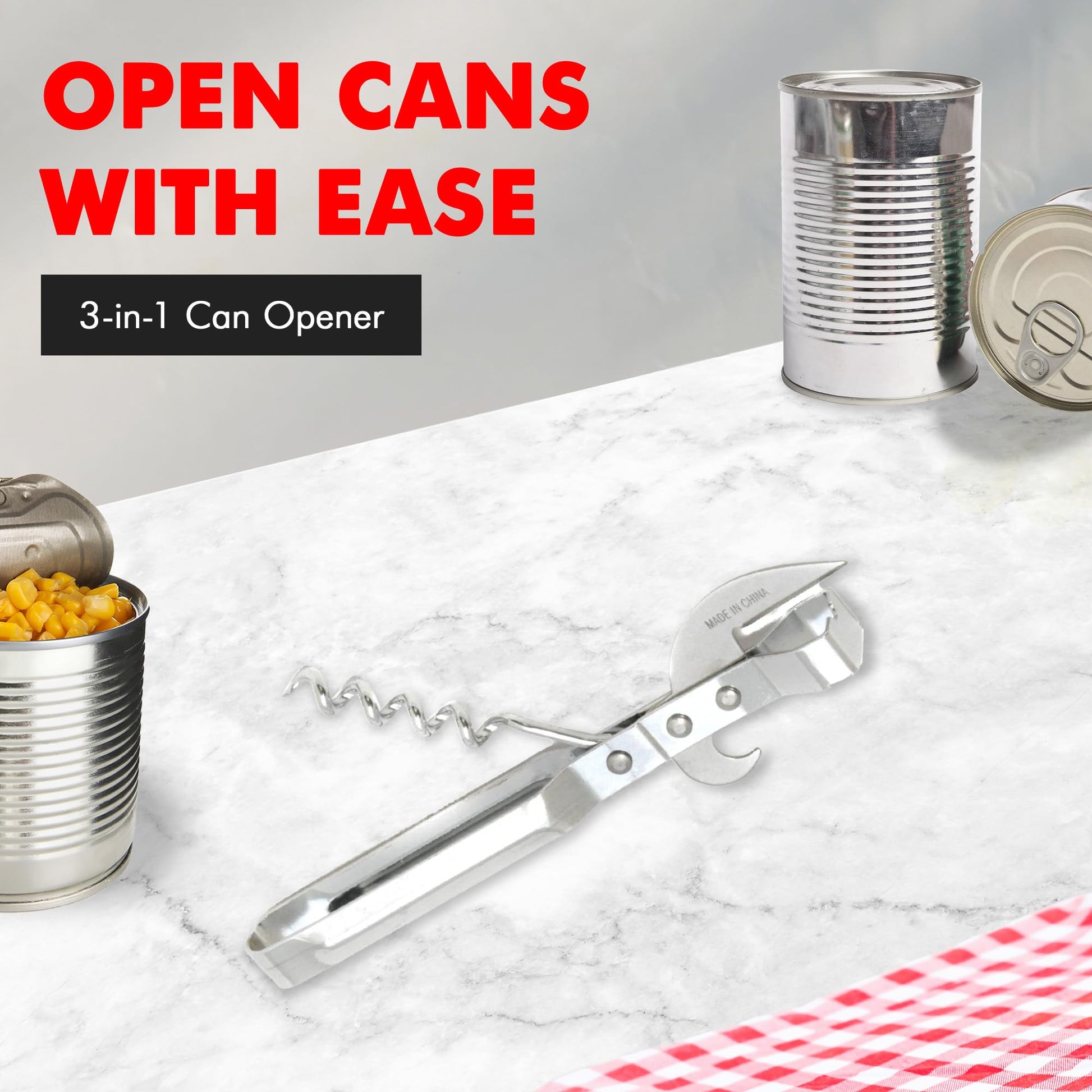 Chef Craft Can Opener with Corkscrew