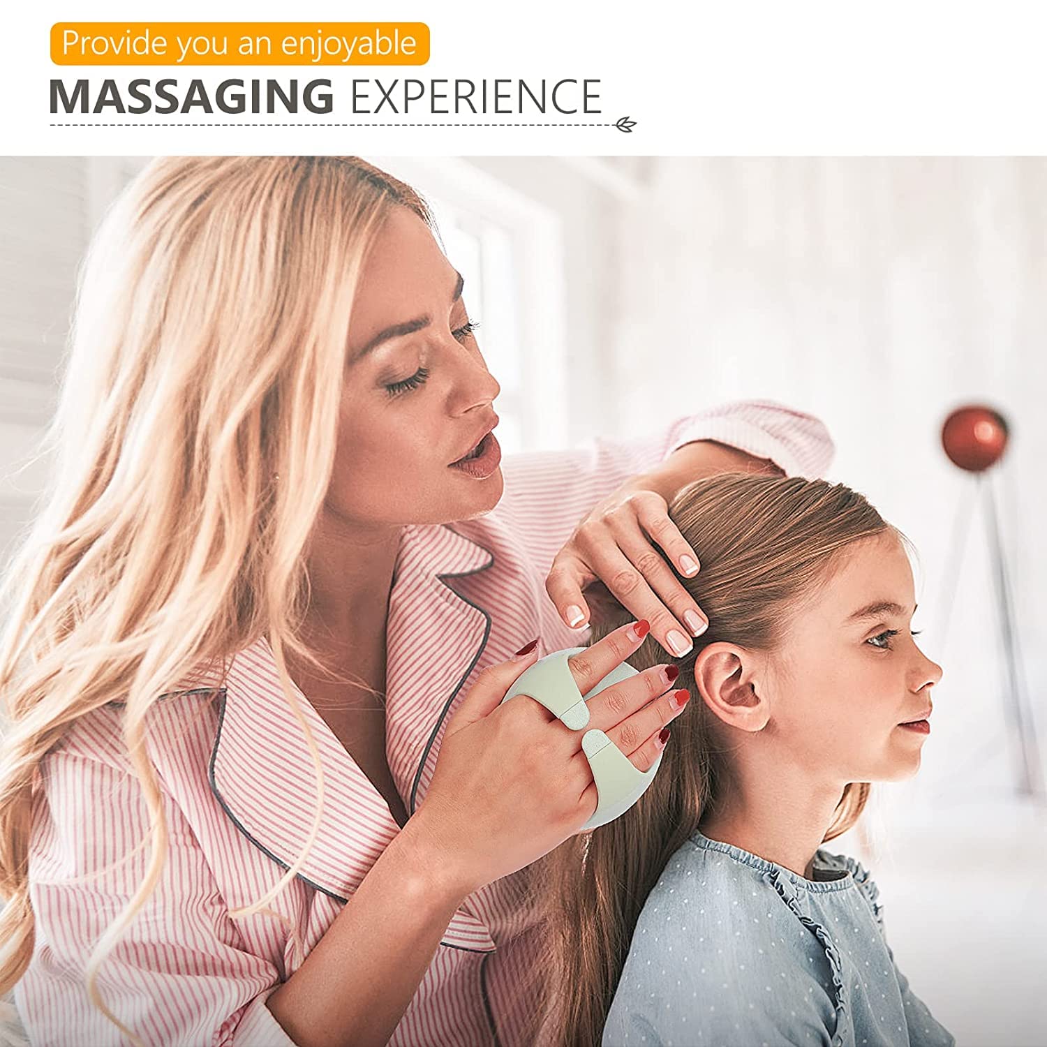 Sndyi Cepillo masajeador de cuero cabelludo, exfoliante de cuero cabelludo con cerdas de silicona suave, exfoliante de cuero cabelludo para eliminación de caspa, masajeador de cuero cabelludo para el crecimiento del cabello, cepillo de cabello seco húmedo