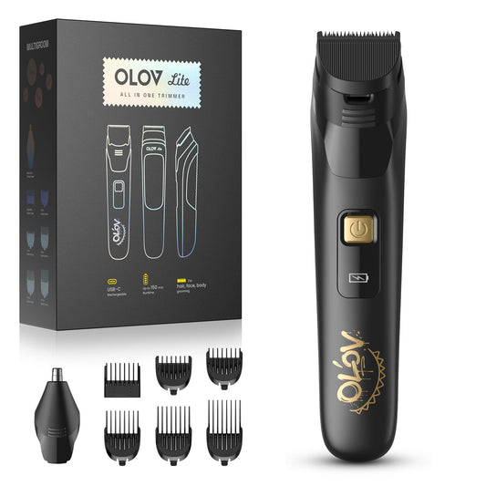 Cortadora de Barba OLOV Negro 10 en 1 para Hombre