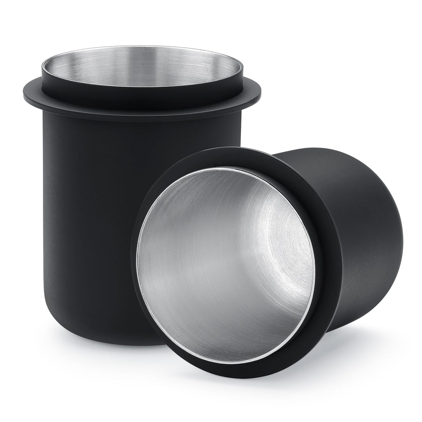Taza Dosificadora Normcore Negro Acero Inoxidable 304 Versión Alta para Café Espresso