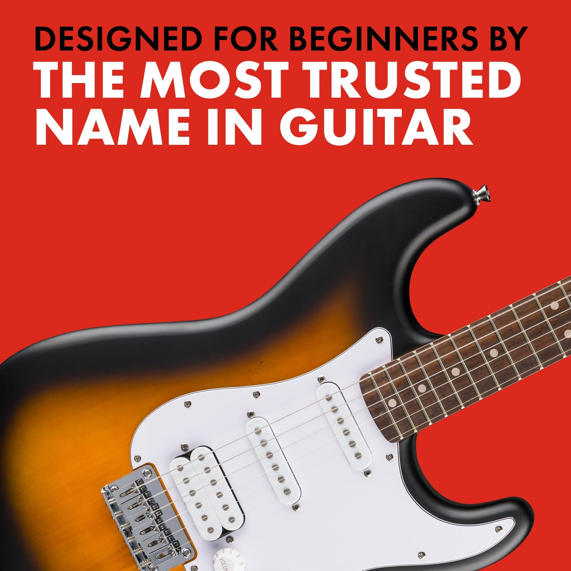 Debut Collection™ Stratocaster® HT HSS, Laurel Fingerboard, White Pickguard, 2-Color Sunburst