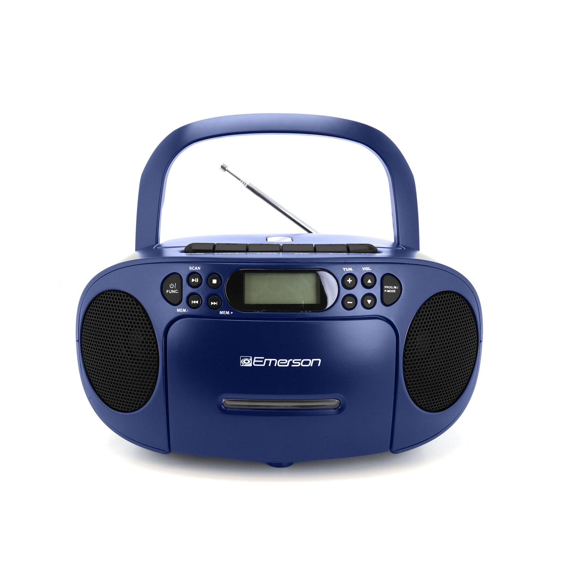 Reproductor de CD Emerson Negro con Cassette y Radio Am/FM Sistema Estéreo Portátil