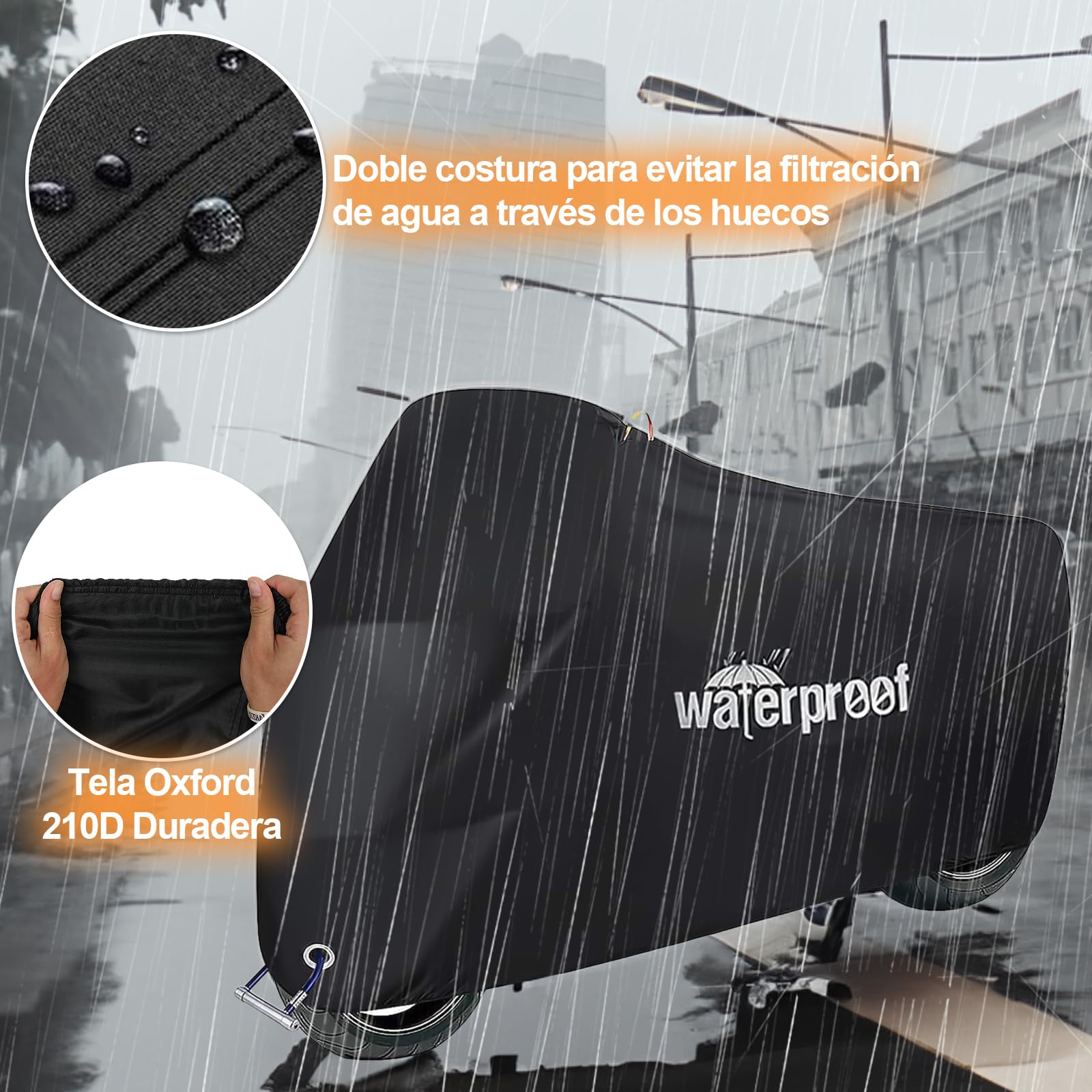 Lubardy - Funda para Moto Cubre para Motoneta Impermeable Cubierta para Motocicleta Impermeable Accesorios Protección contra el Polvo, Escombros