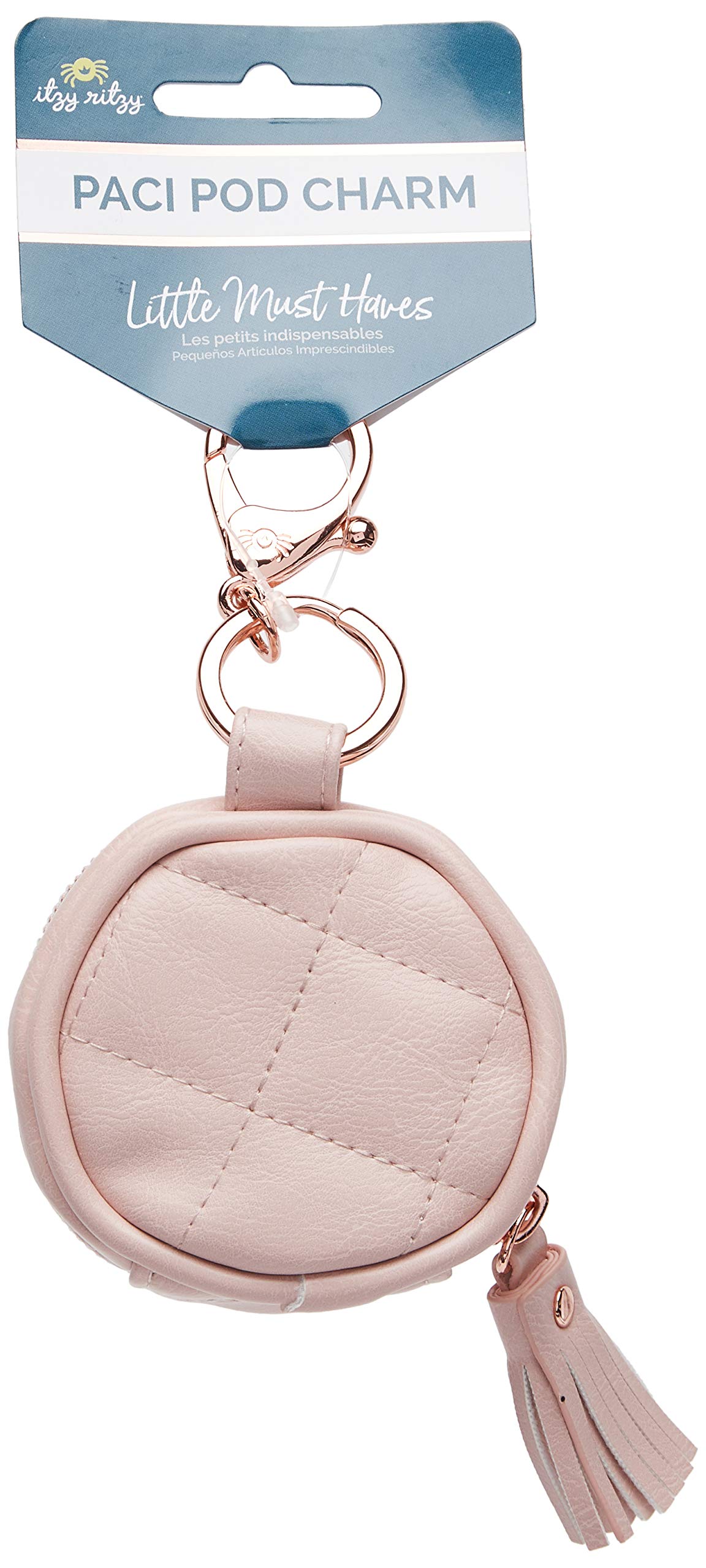 Itzy Ritzy - Funda para chupete con clip, incluye cierre para fijar fácilmente a una bolsa de pañales o bolso, mide 2.5 pulgadas de diámetro y soporta 2 chupetes (rubor)