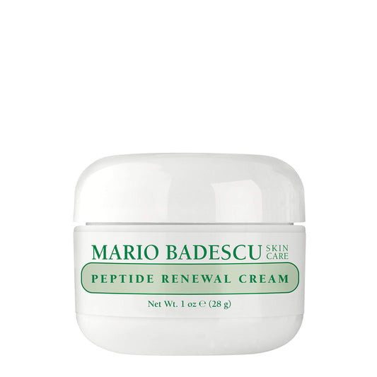 Mario Badescu Crema renovadora de péptidos para pieles mixtas, secas y sensibles | Crema facial antienvejecimiento formulada con palmitoil tripéptido-1 e hialuronato de sodio | 1 onza