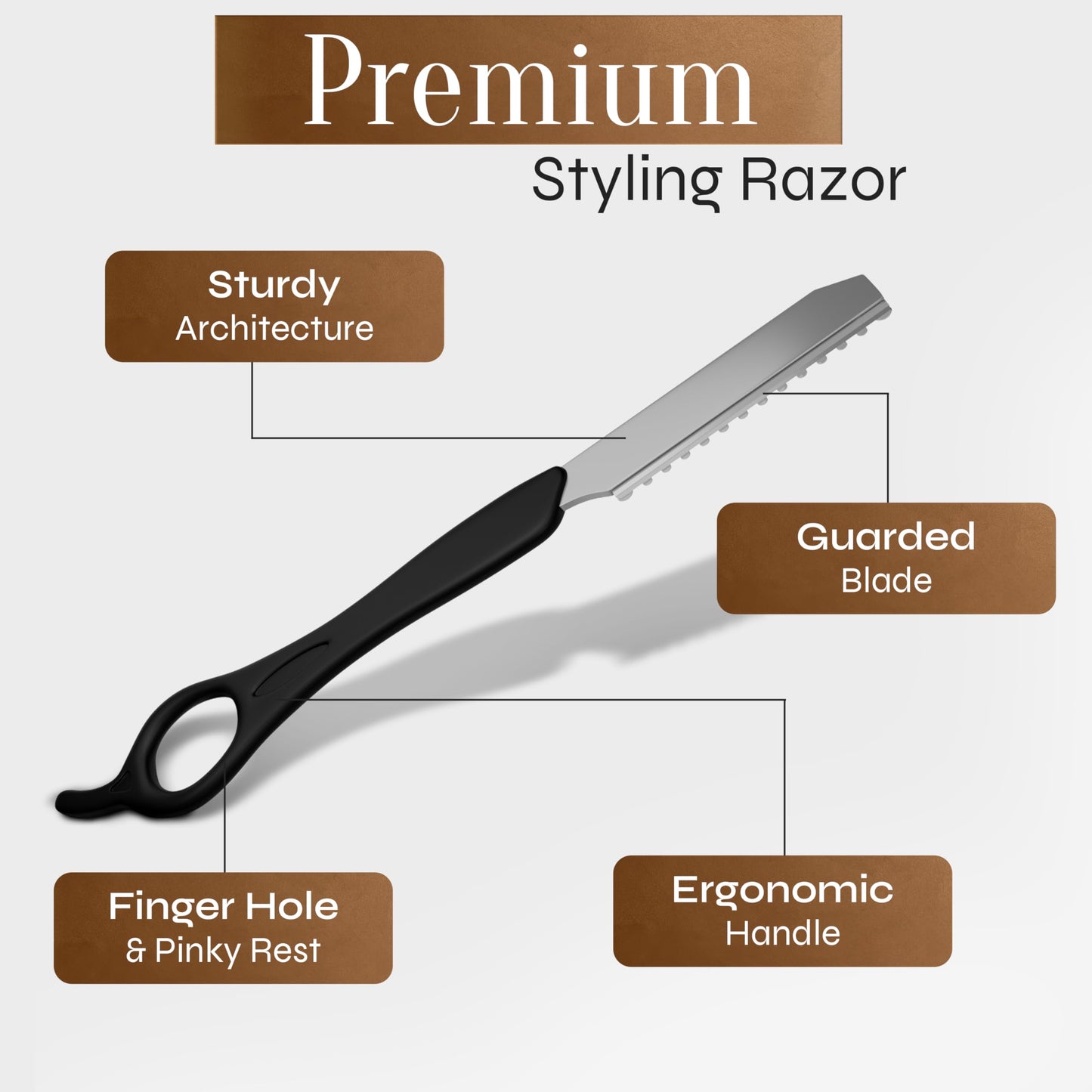 Maquinilla de afeitar profesional de Facón para estilizar el cabello y texturizar el cabello + 10 cuchillas de repuesto